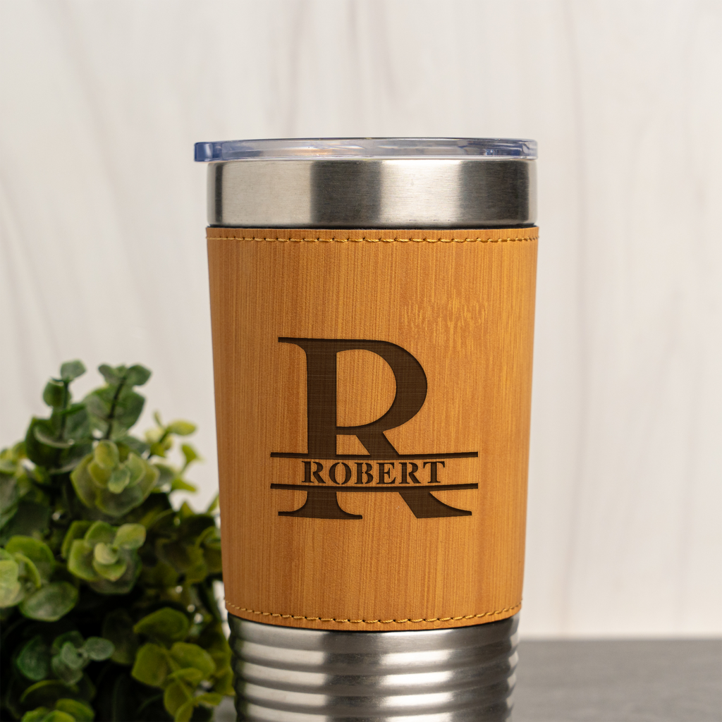 20oz Leather Wrapped Tumbler