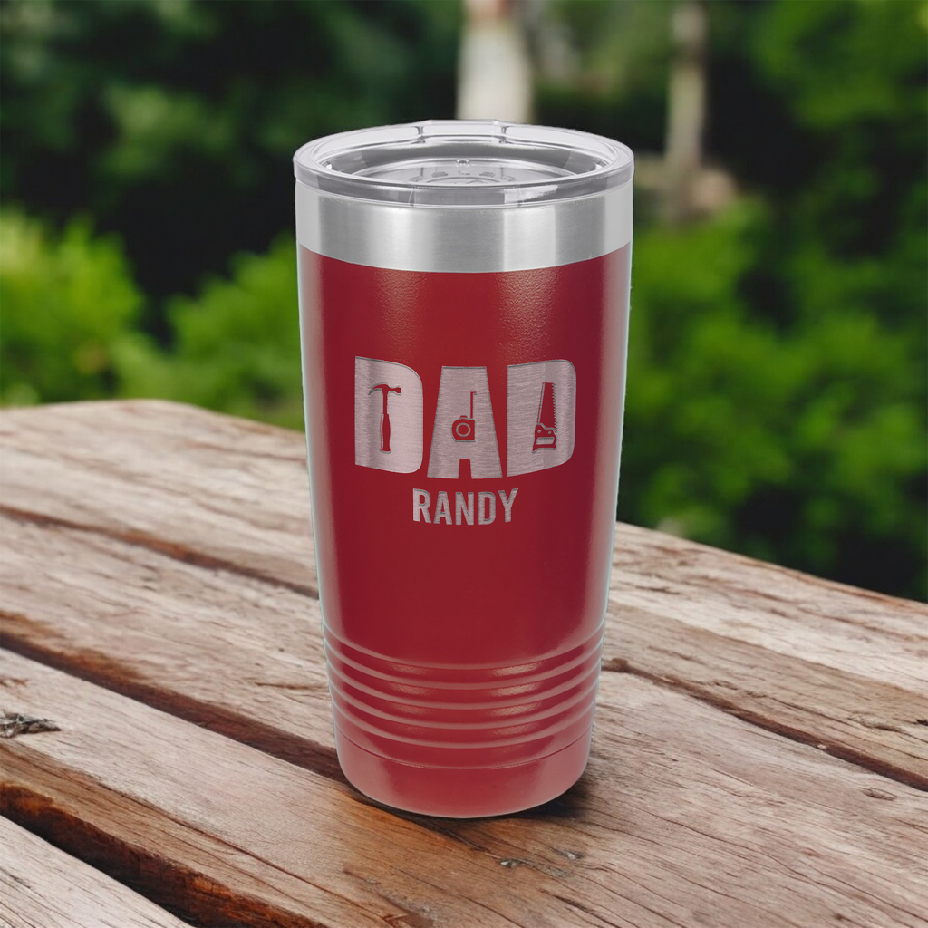 Custom Engraved Tools Tumbler for Dad