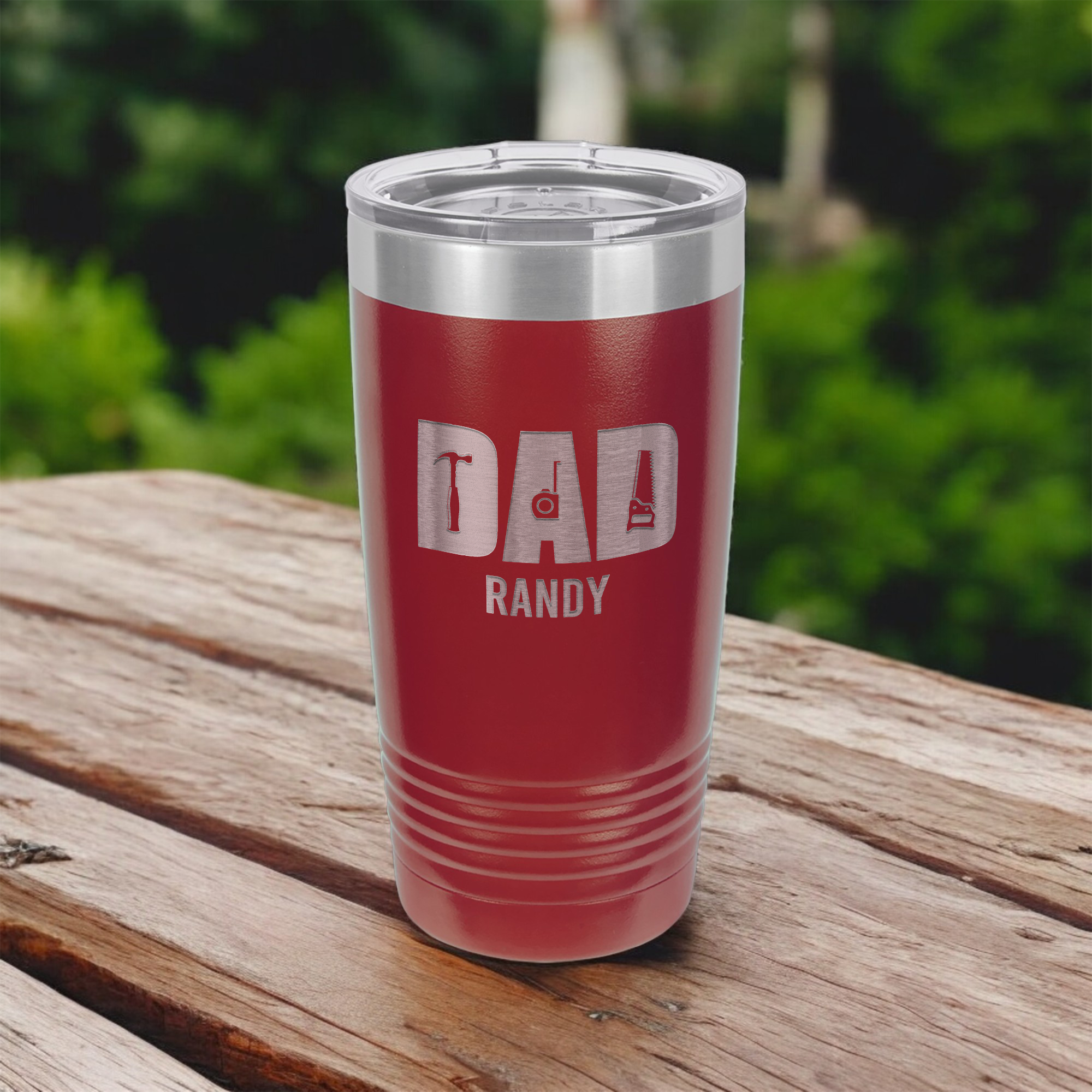 Custom Engraved Tools Tumbler for Dad