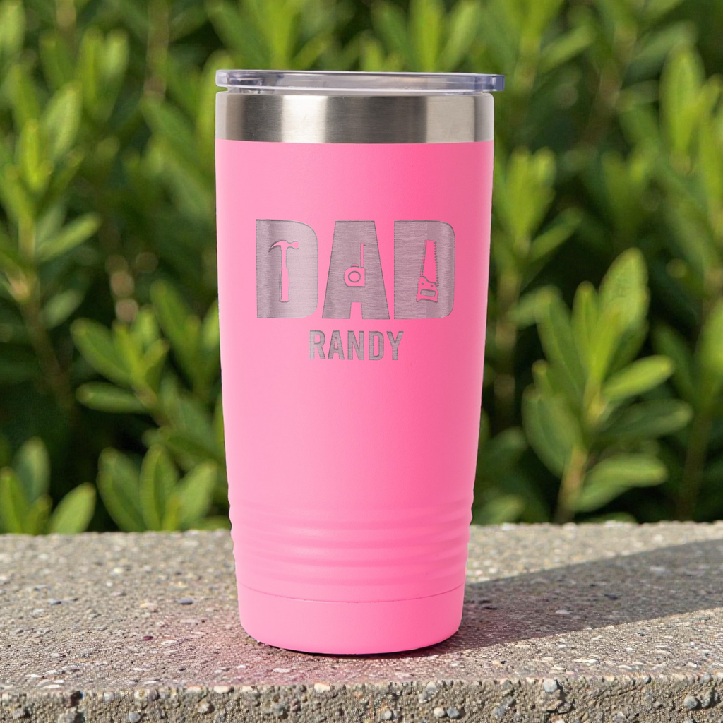 Custom Engraved Tools Tumbler for Dad