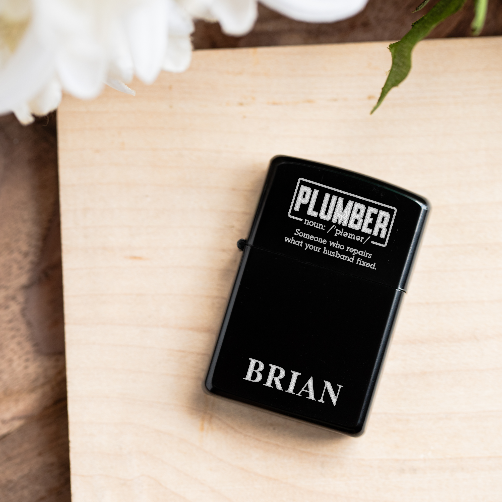 Personalized Engraved Plumber Lighter, Personalized Gift for Him, Custom Name Lighter, Plumber Gift Lighter for Men