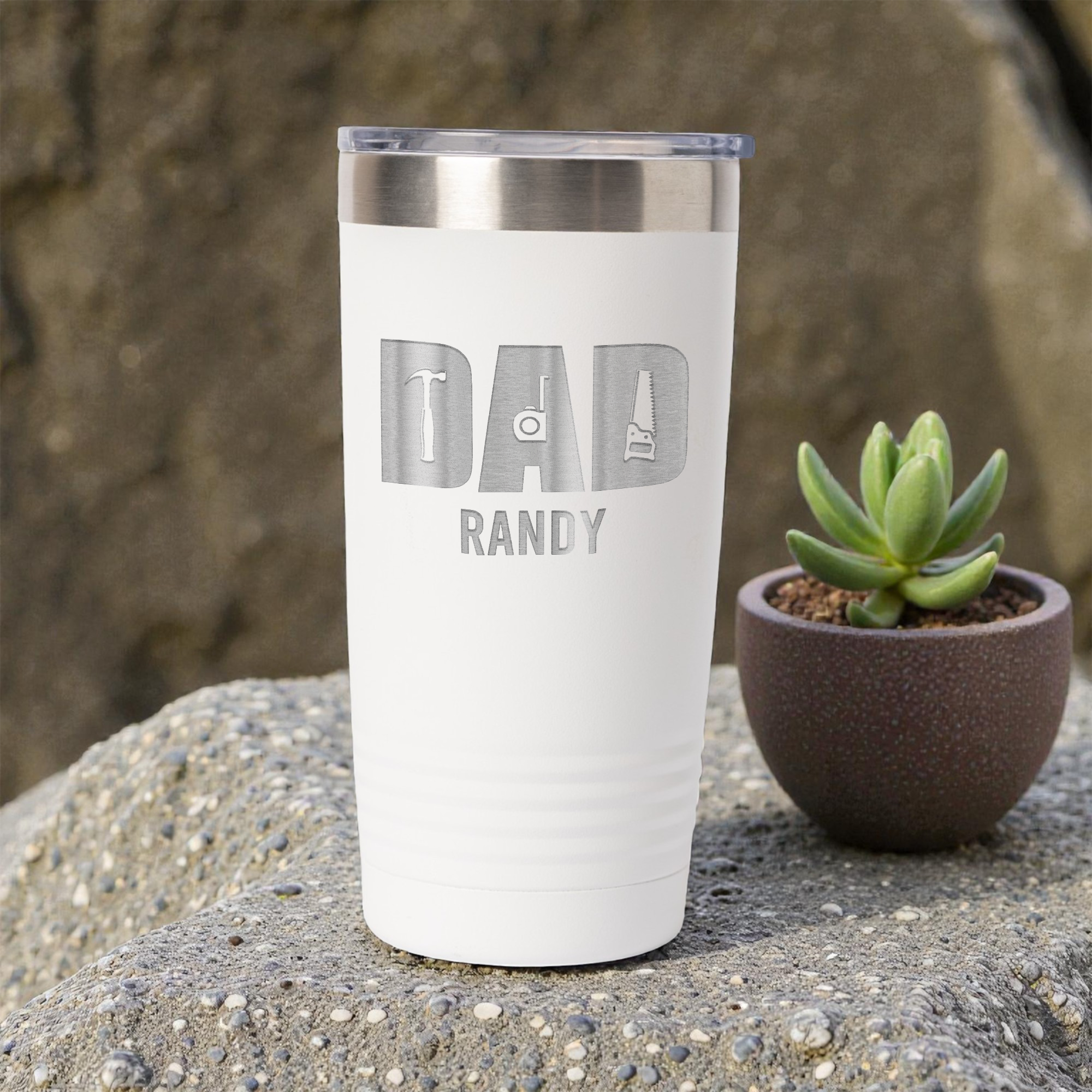 Custom Engraved Tools Tumbler for Dad