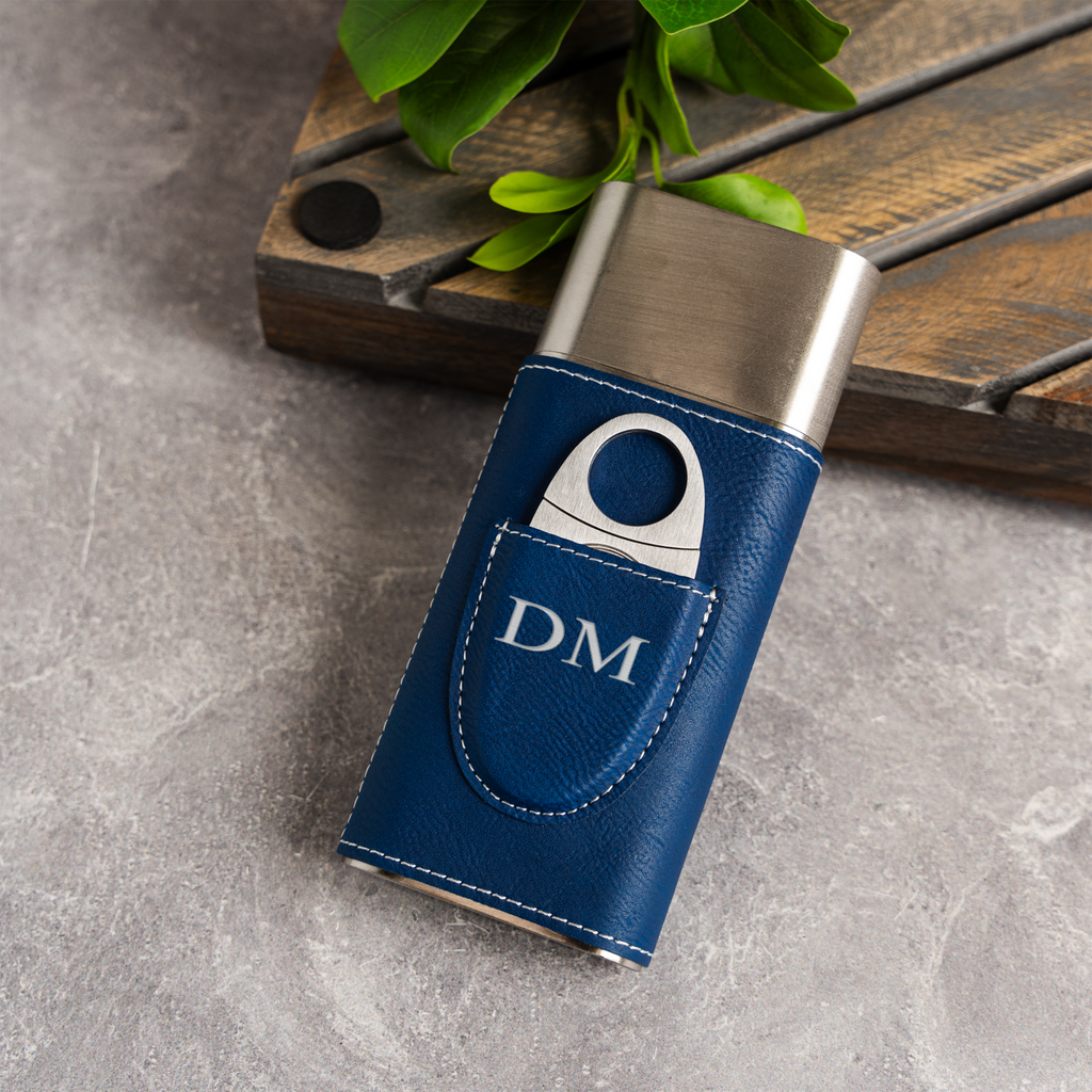 Elegant Cigar Holder for Men, Personalized Gift with Monogrammed Initials, Perfect for Father's Day, Engraved Custom Cigar Holder Initials