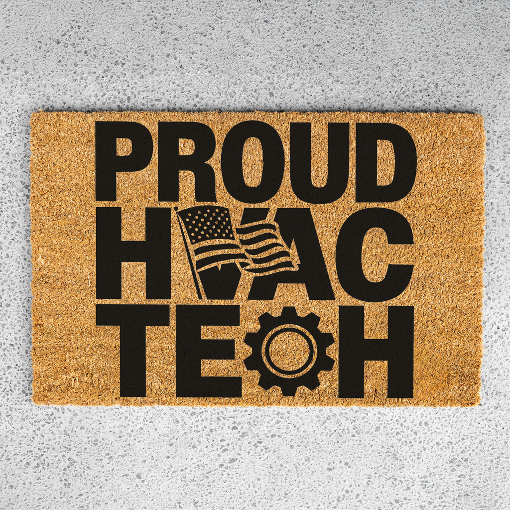 Proud HVAC Tech Coir Doormat