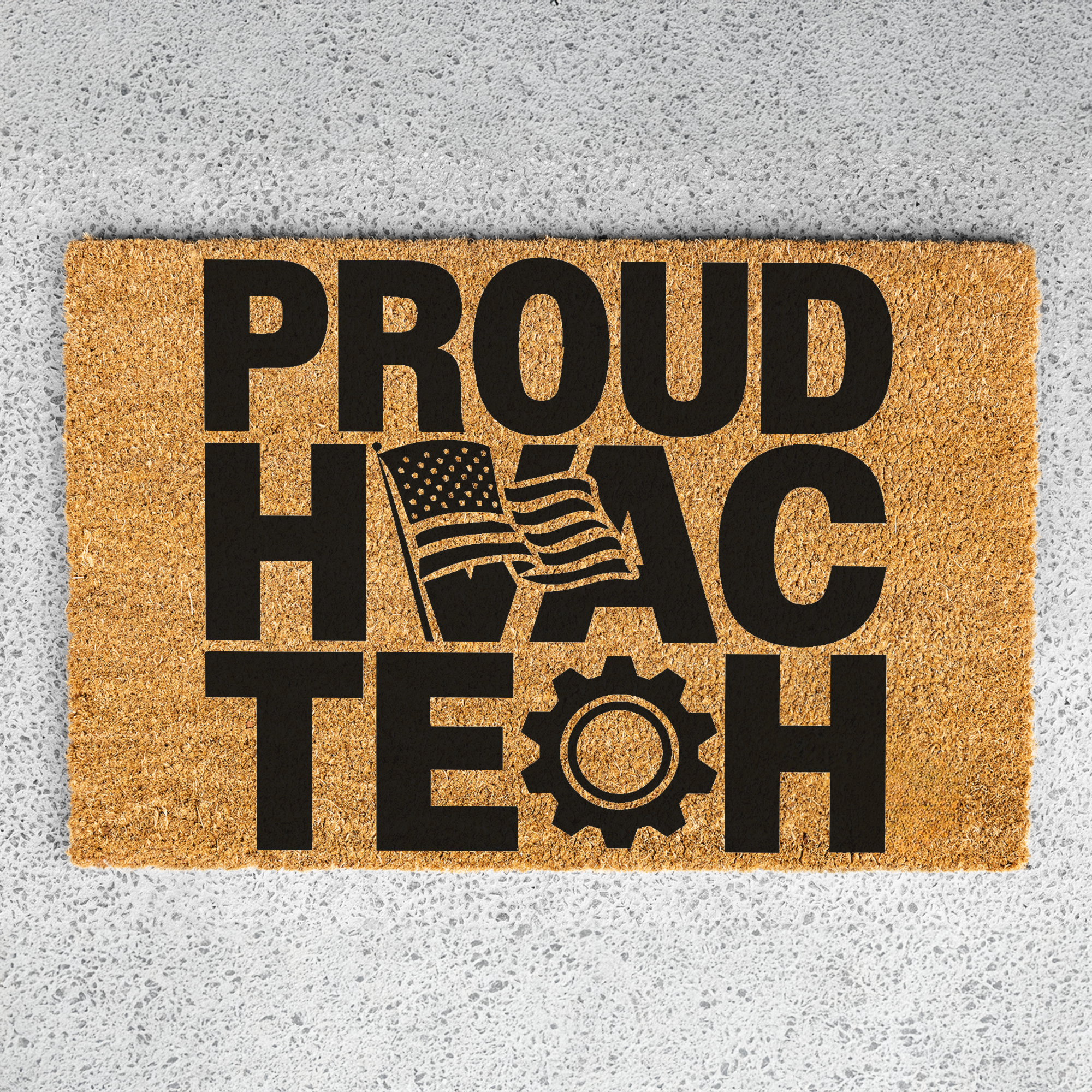 Proud HVAC Tech Coir Doormat