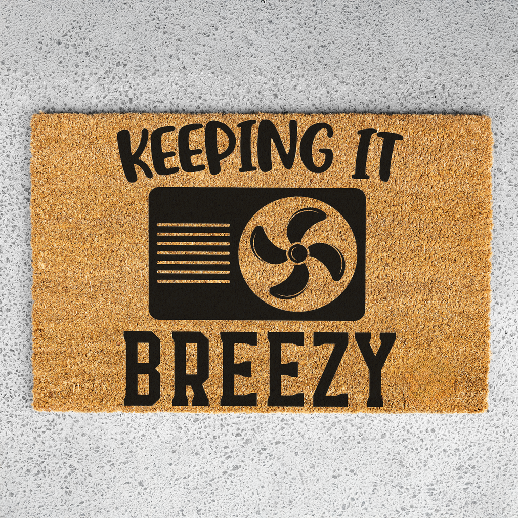 Keeping It Breezy HVAC Coir Doormat