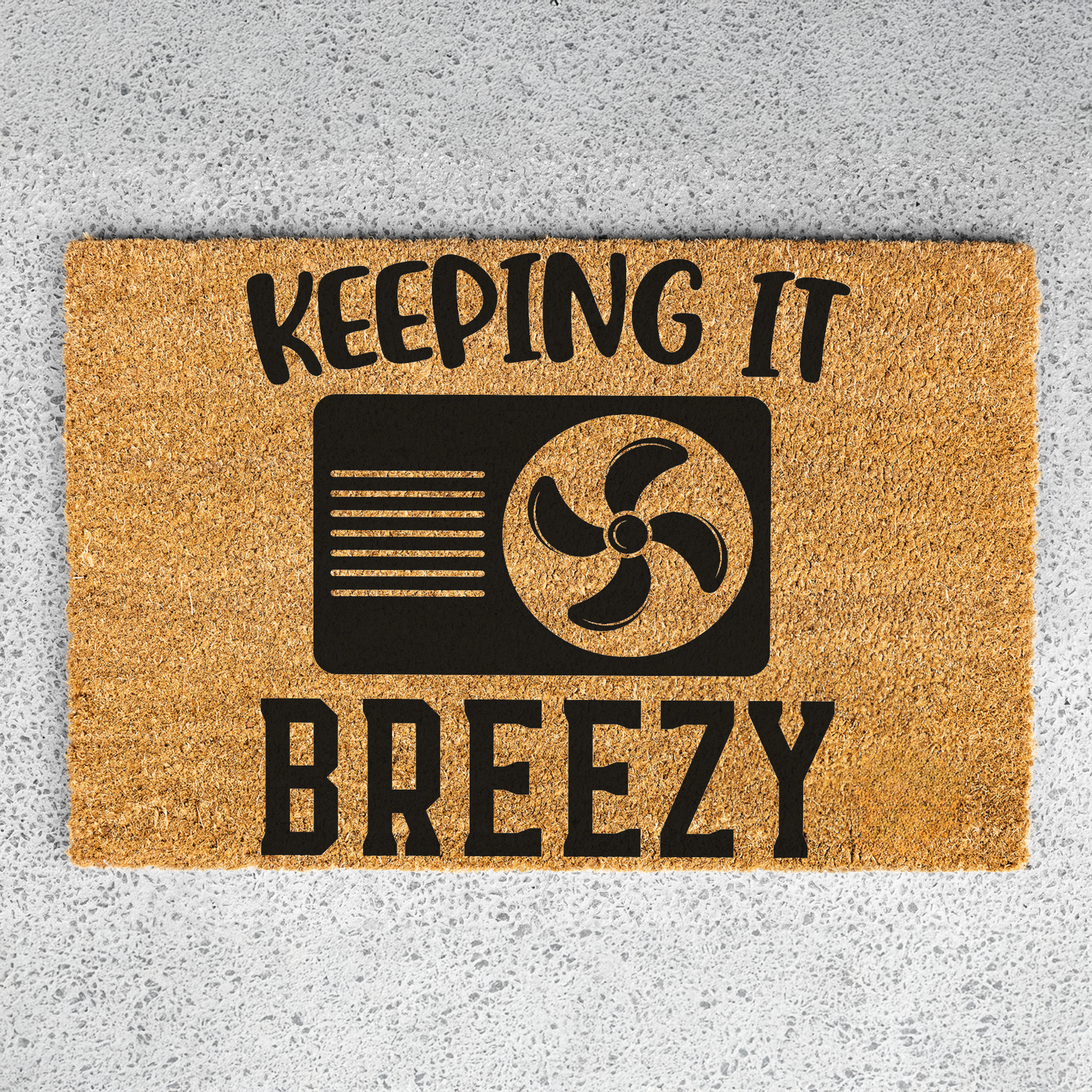 Keeping It Breezy HVAC Coir Doormat