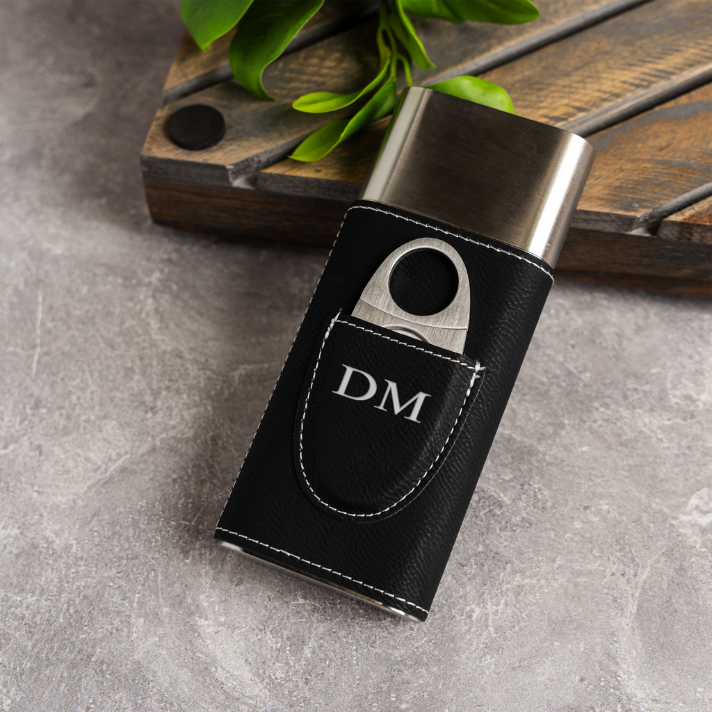 Elegant Cigar Holder for Men, Personalized Gift with Monogrammed Initials, Perfect for Father's Day, Engraved Custom Cigar Holder Initials