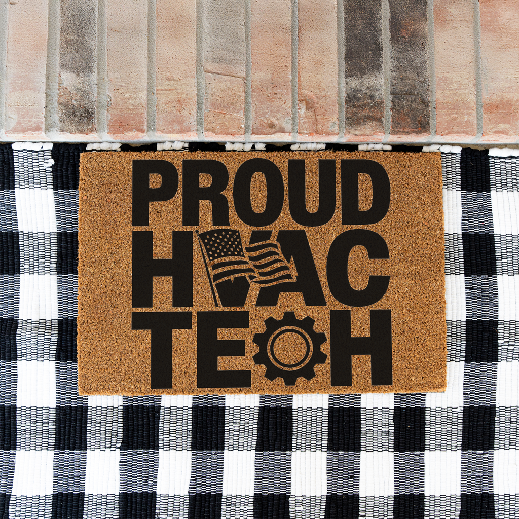 Proud HVAC Tech Coir Doormat