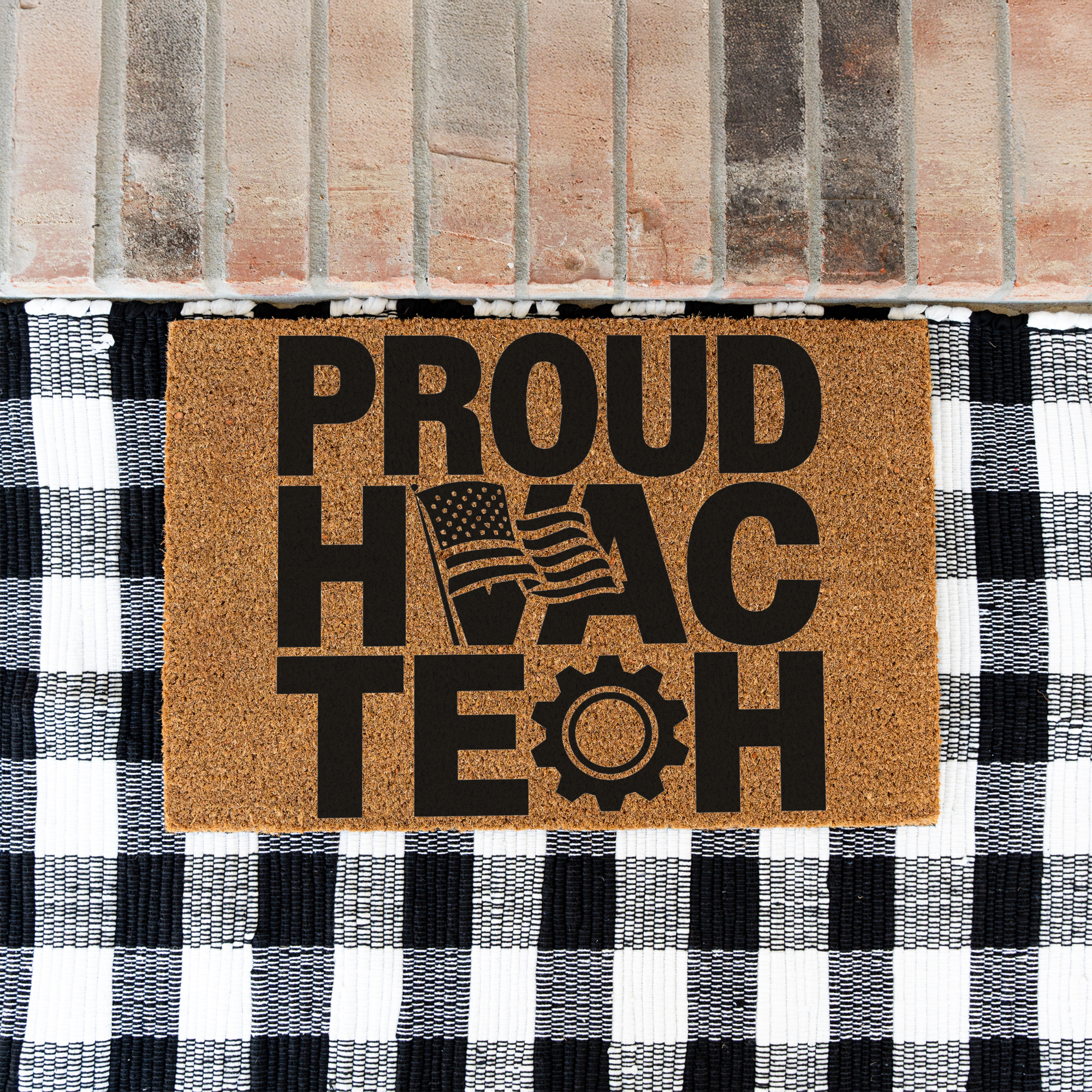 Proud HVAC Tech Coir Doormat