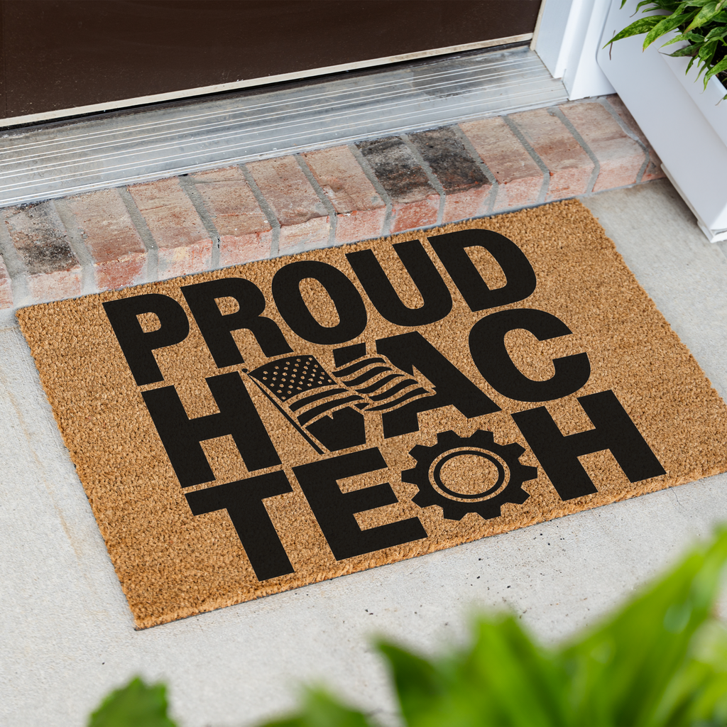 Proud HVAC Tech Coir Doormat