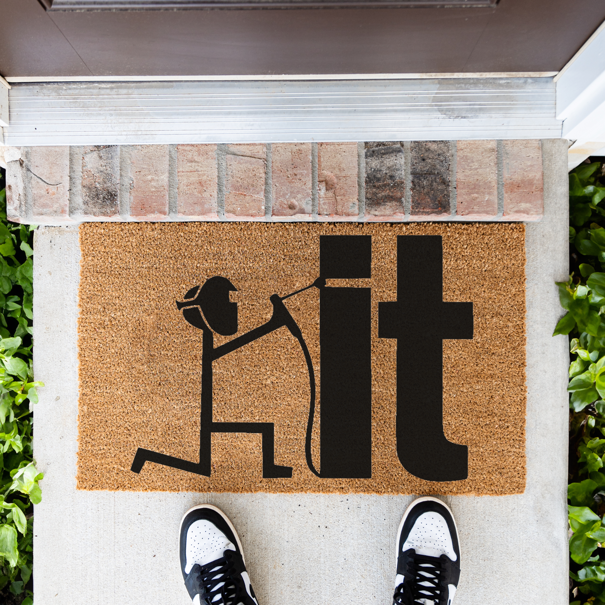 Funny Welder Coir Doormat