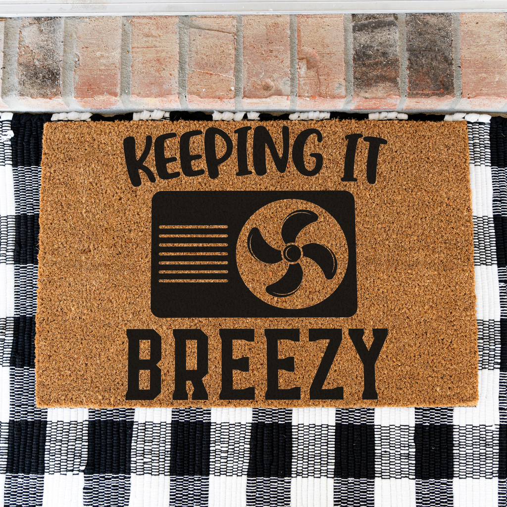 Keeping It Breezy HVAC Coir Doormat
