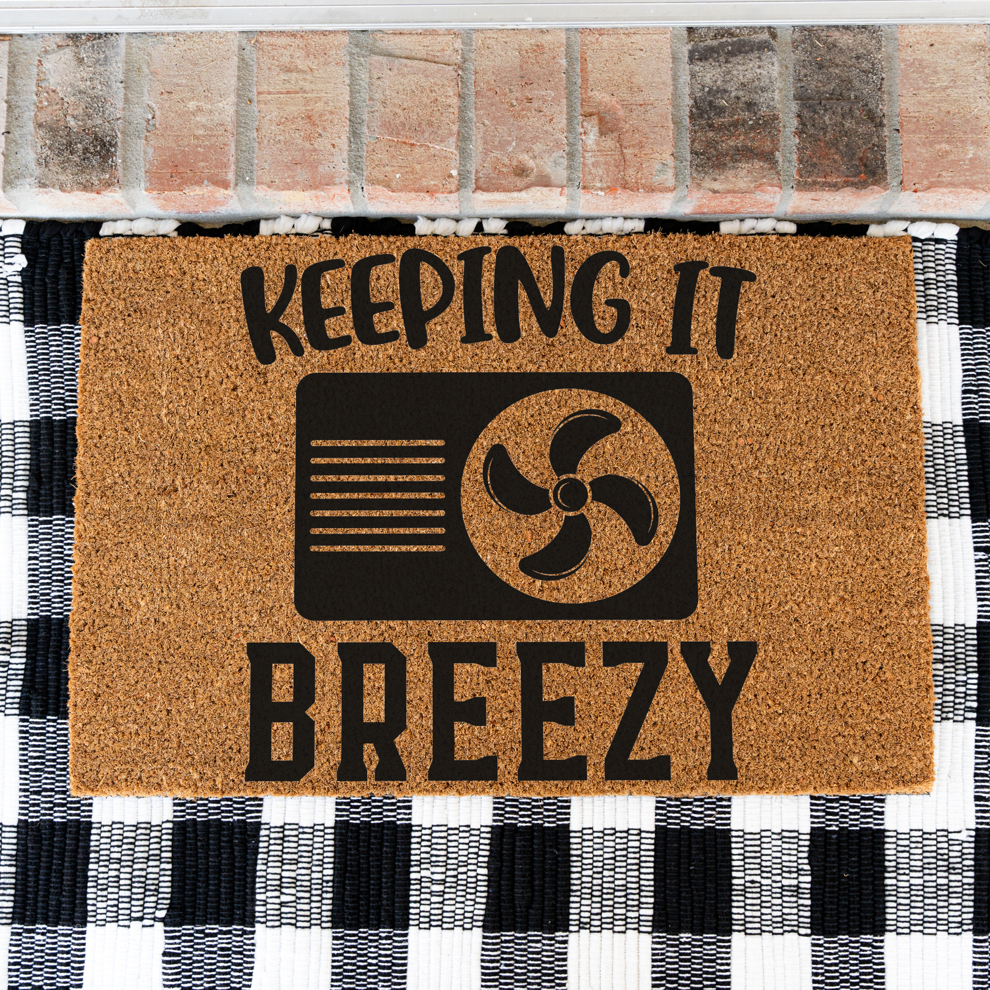 Keeping It Breezy HVAC Coir Doormat