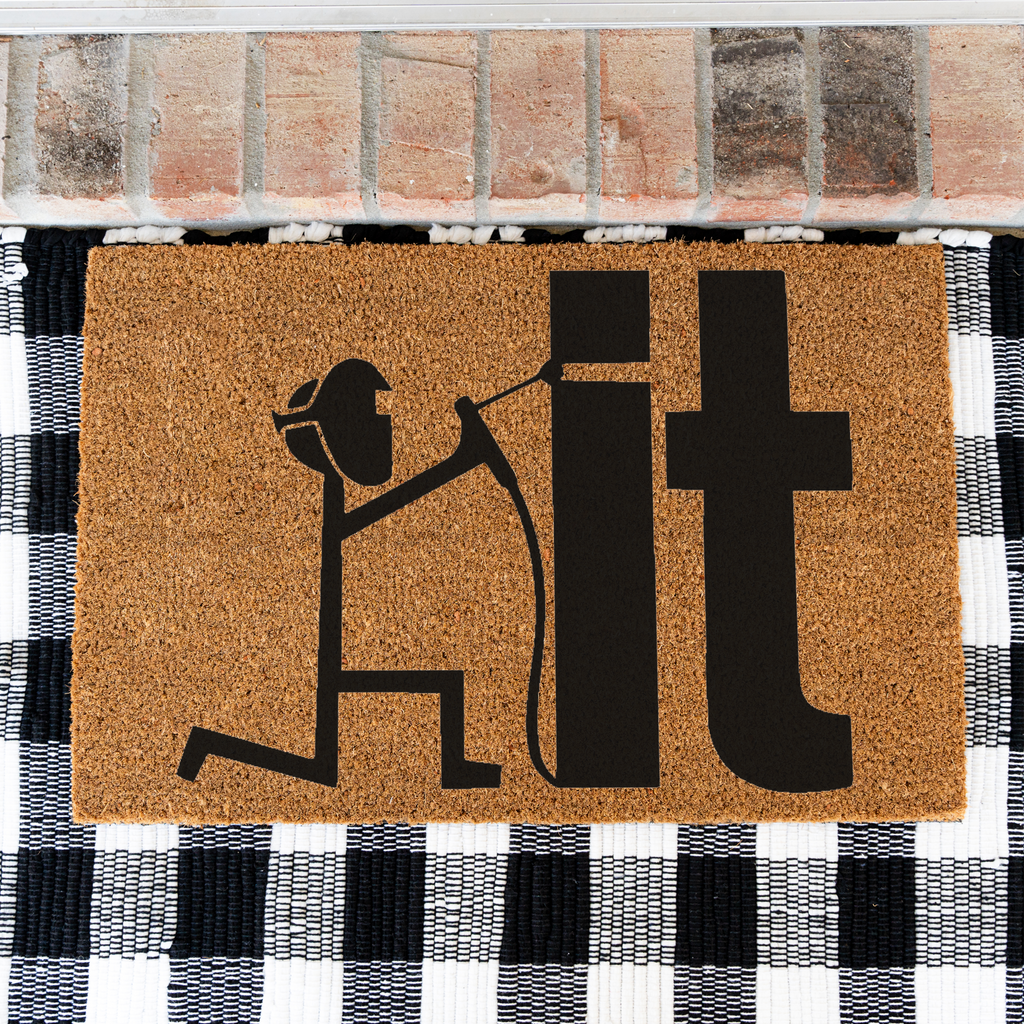 Funny Welder Coir Doormat
