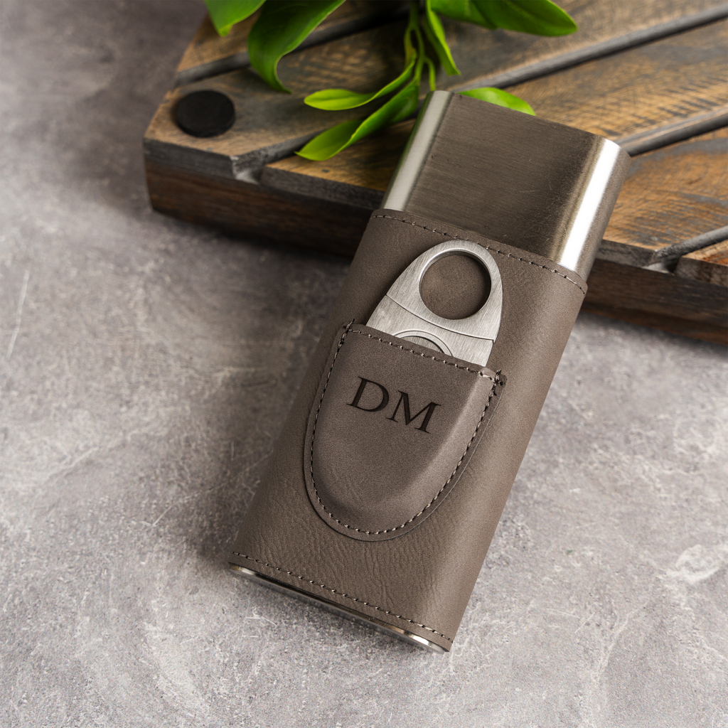 Elegant Cigar Holder for Men, Personalized Gift with Monogrammed Initials, Perfect for Father's Day, Engraved Custom Cigar Holder Initials