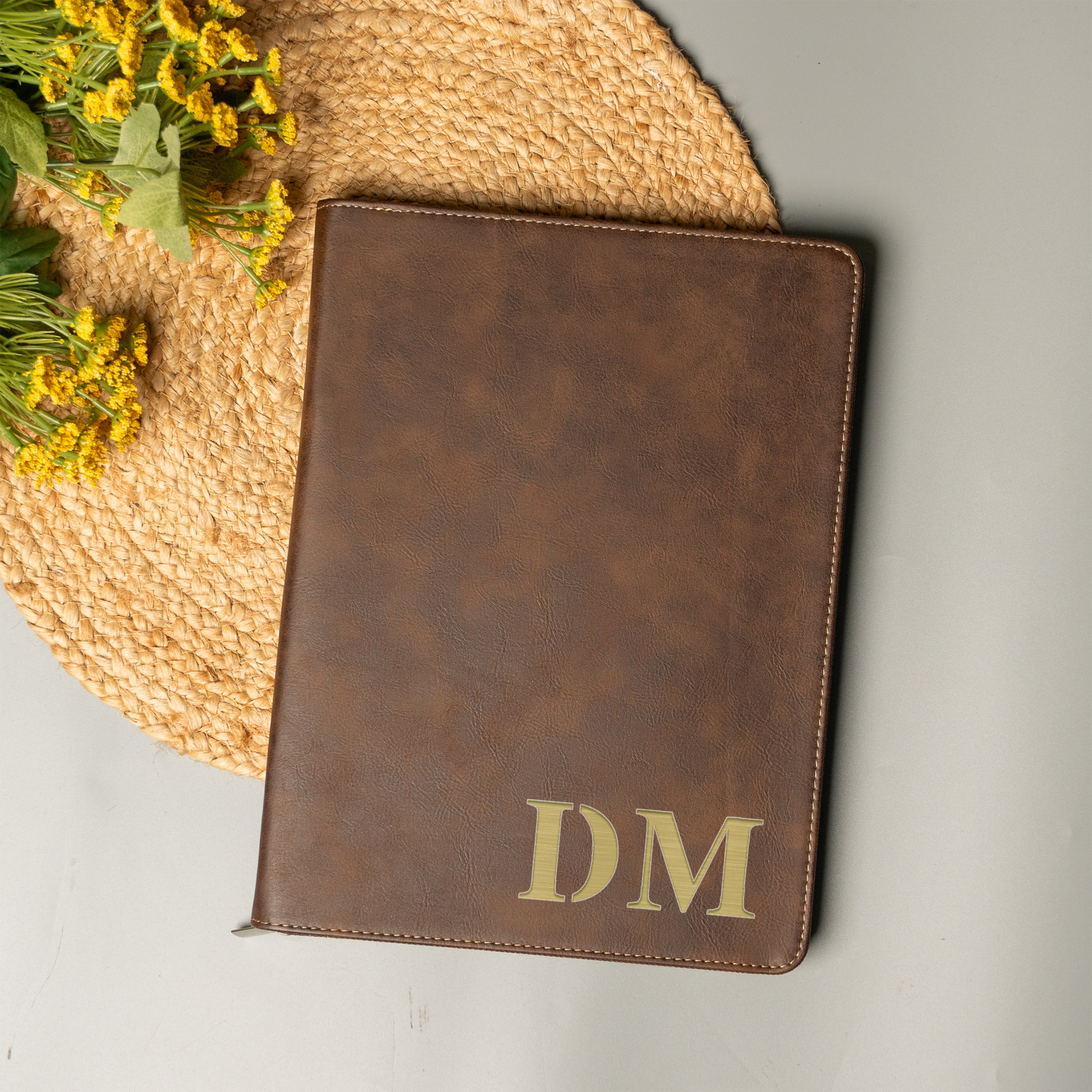Personalized Elegant Leather Portfolio