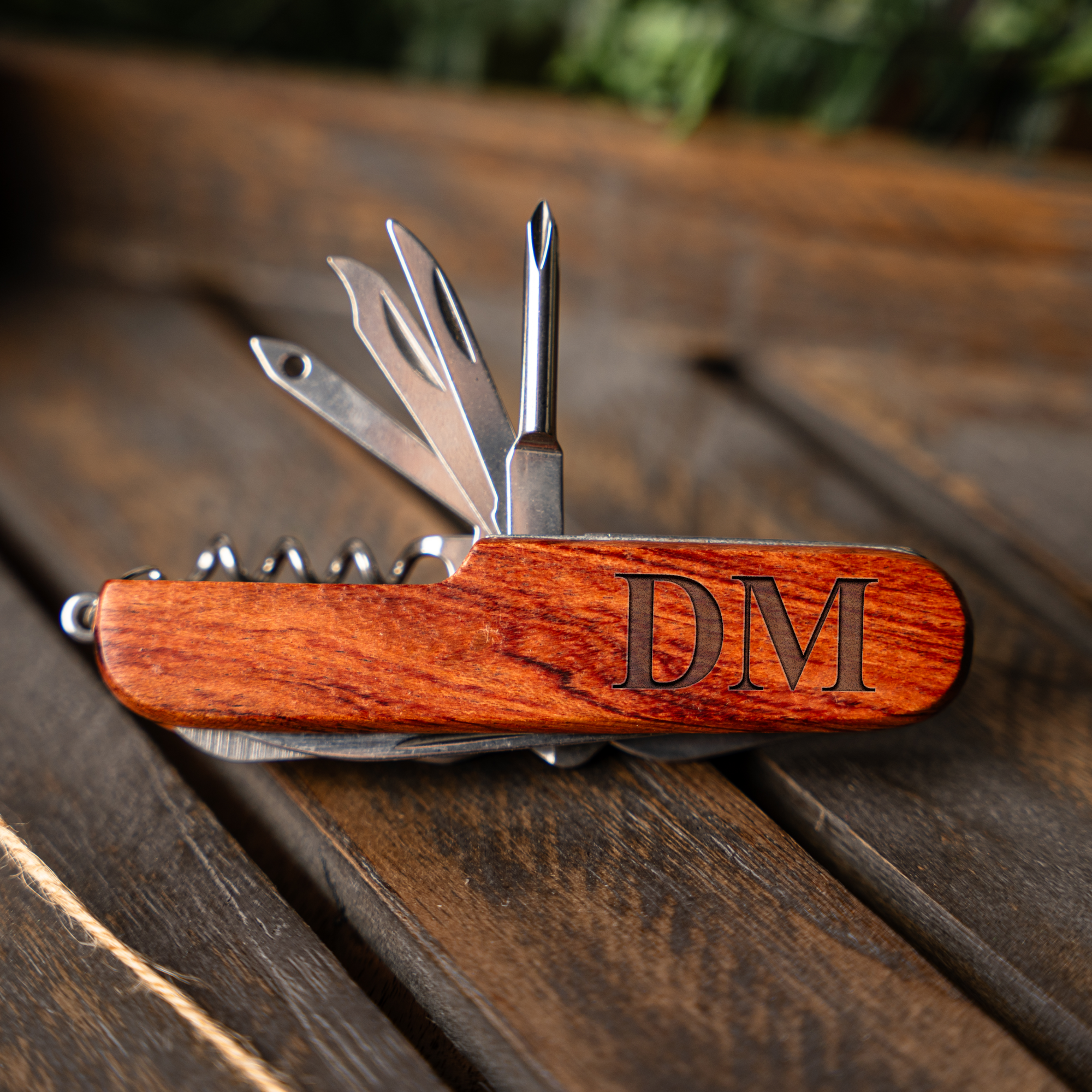 Personalized Initials Multi Tool Pocket Knife, Stainless Steel, Perfect for Camping, Hiking, Father's Day Gifts, Engraved Multi Tool