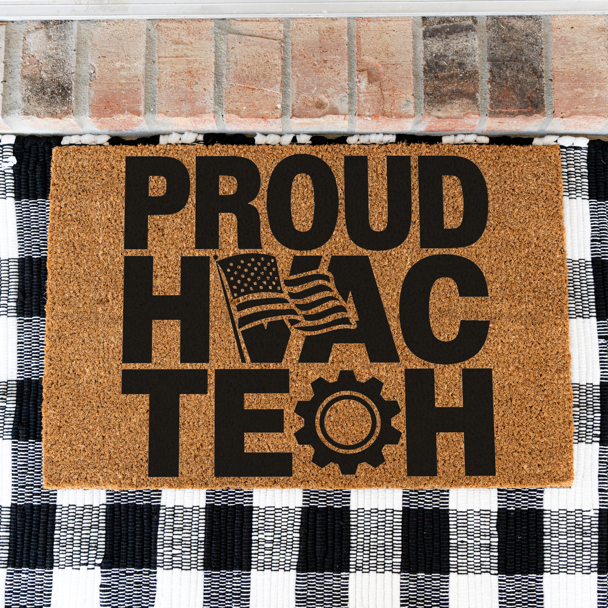Proud HVAC Tech Coir Doormat