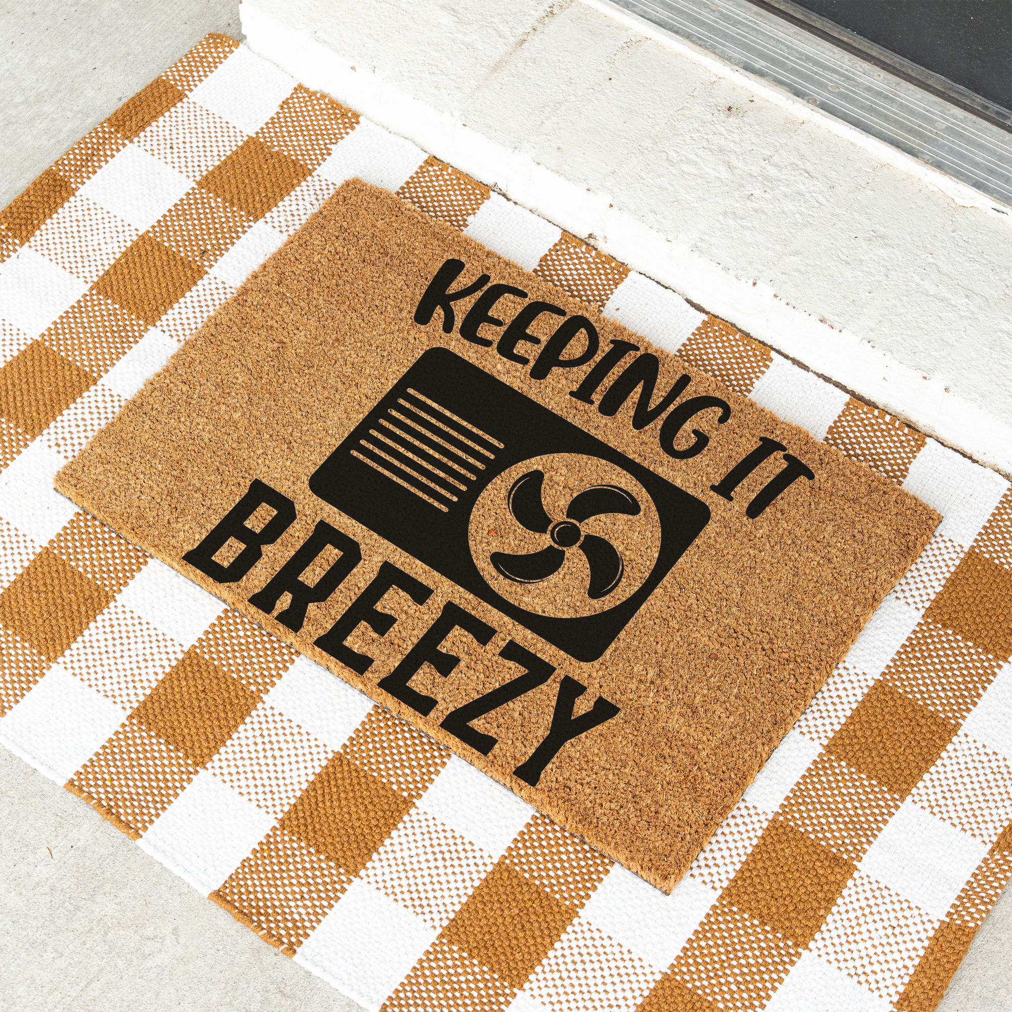 Keeping It Breezy HVAC Coir Doormat
