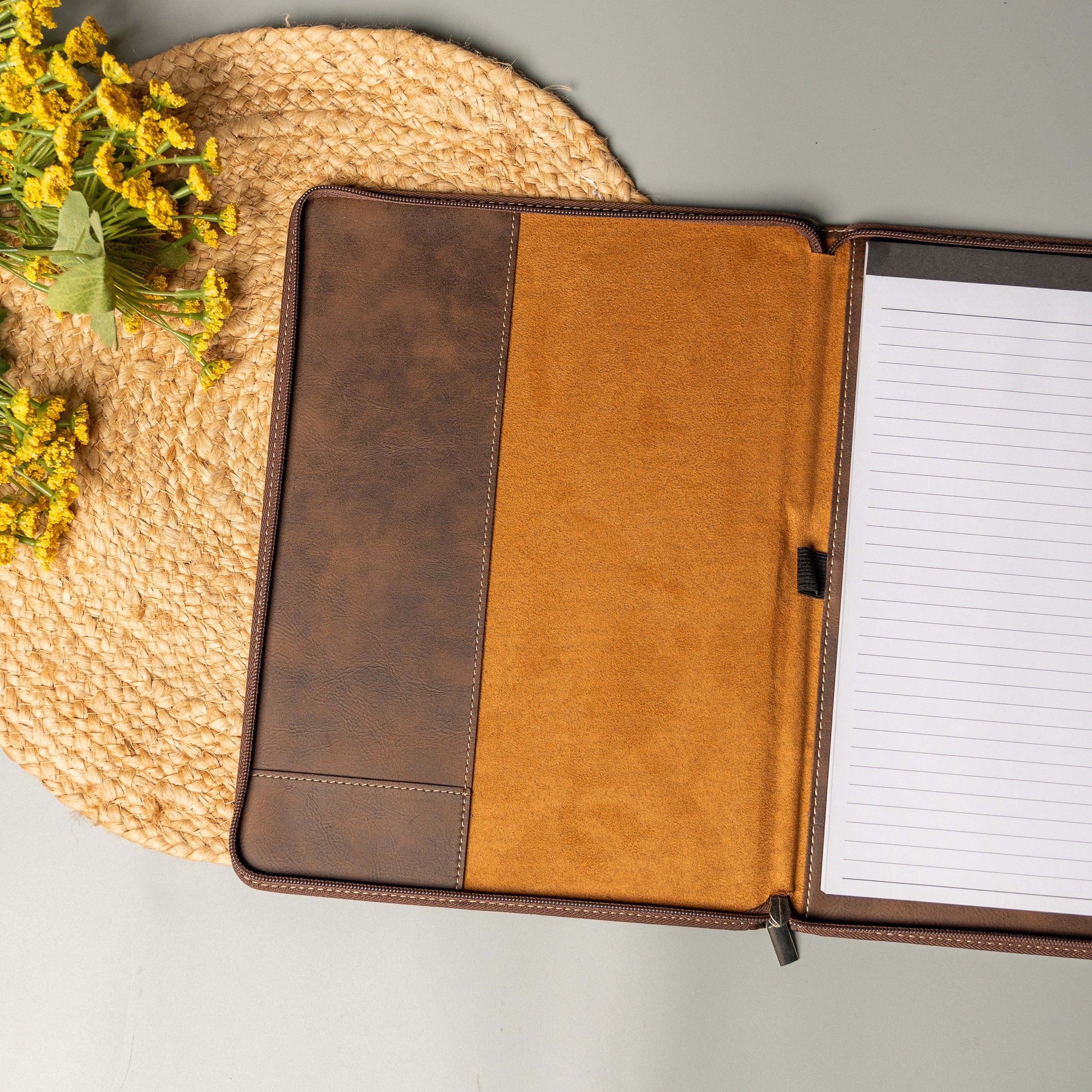 Personalized Elegant Leather Portfolio