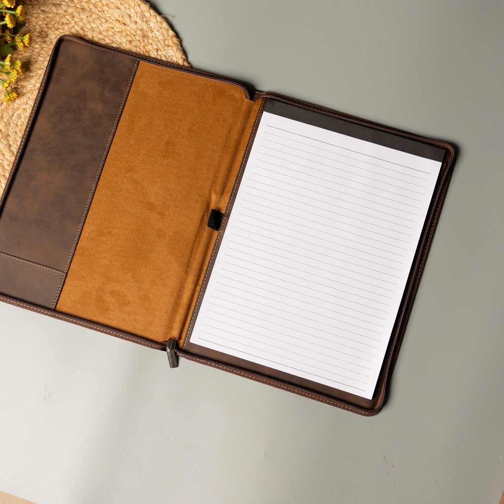 Personalized Elegant Leather Portfolio