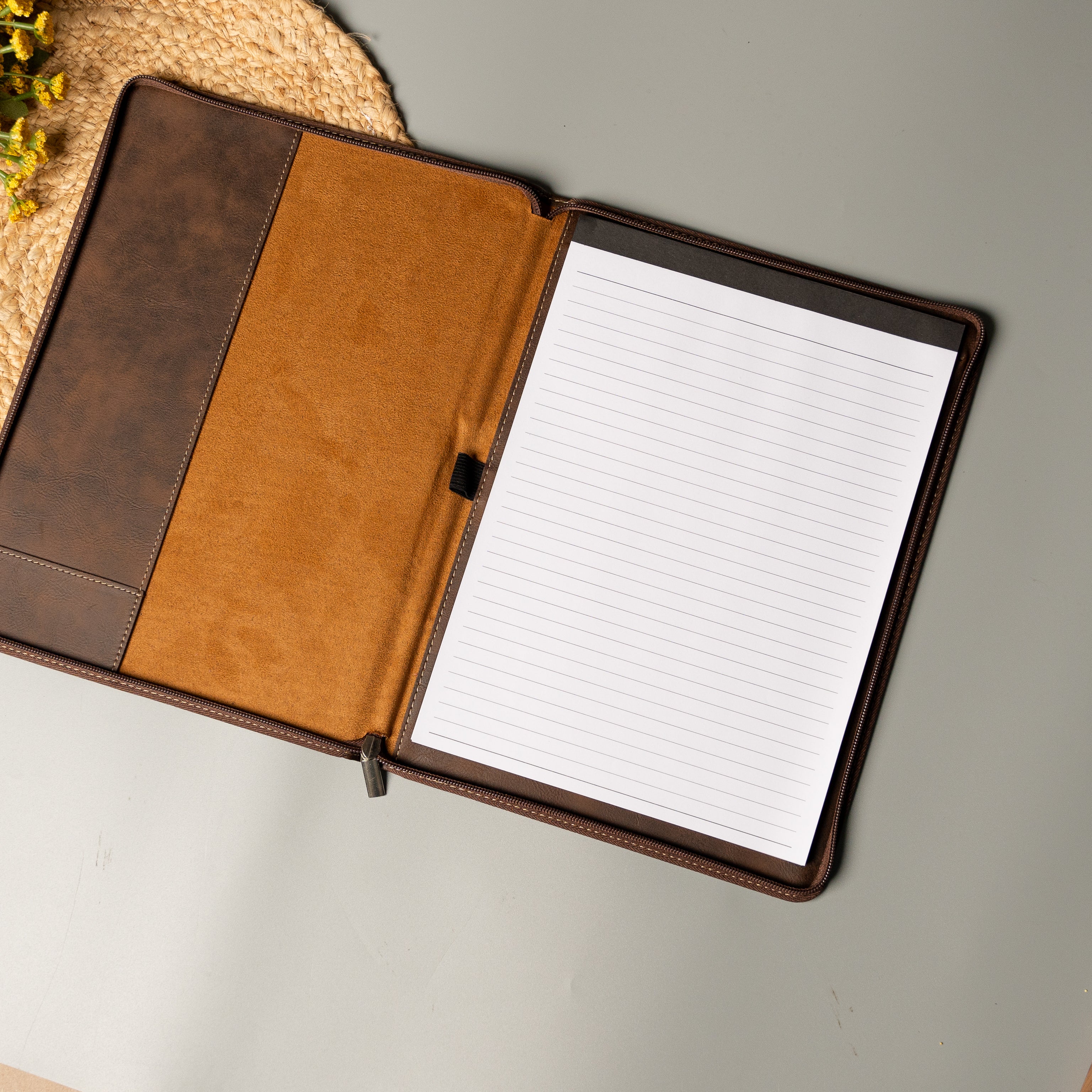 Personalized Elegant Leather Portfolio