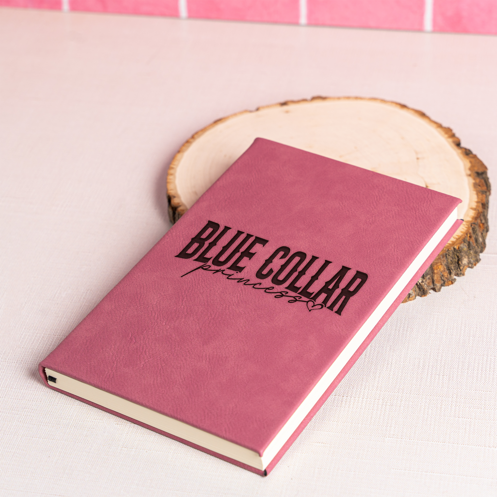 Blue Collar Princess Engraved Leather Journal