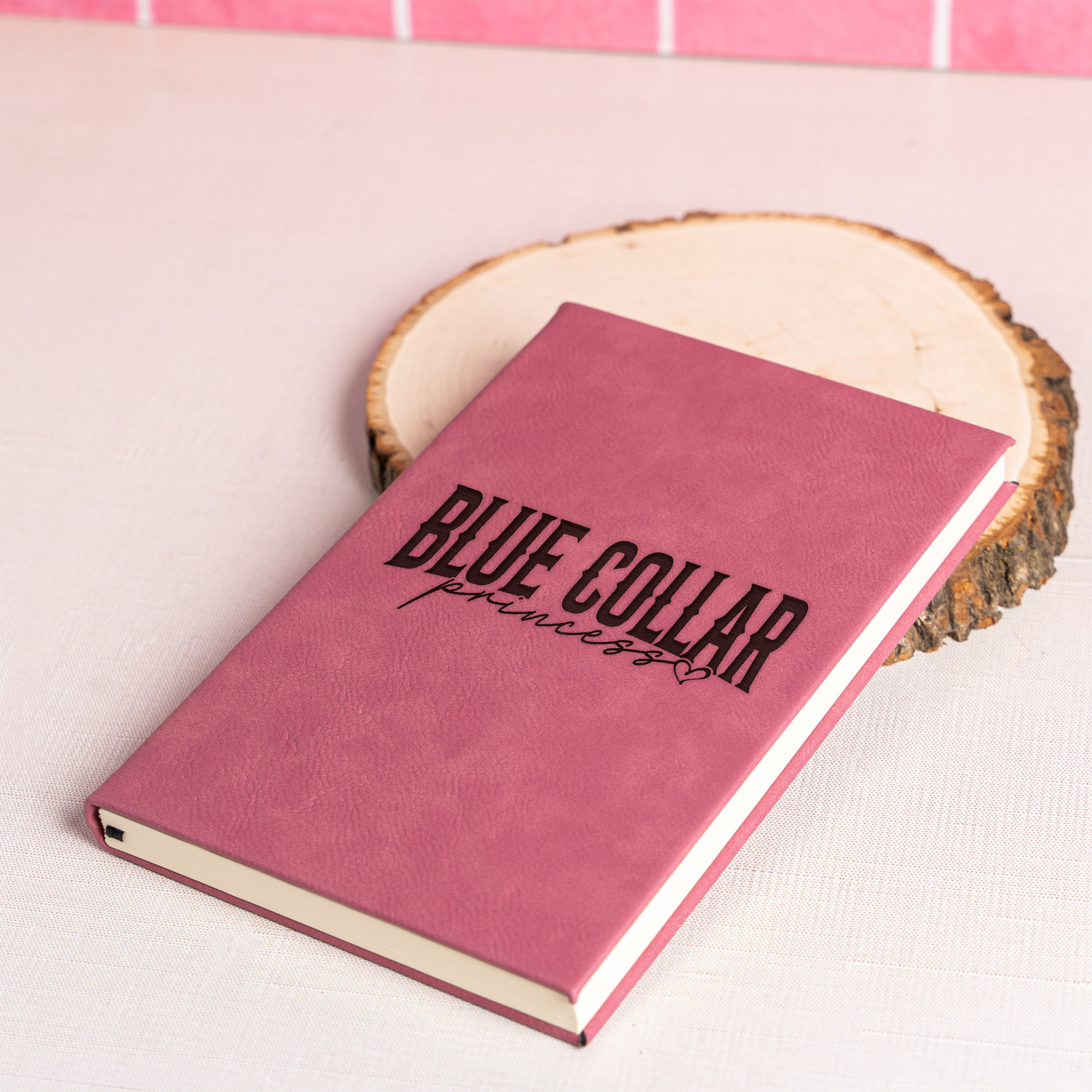 Blue Collar Princess Engraved Leather Journal