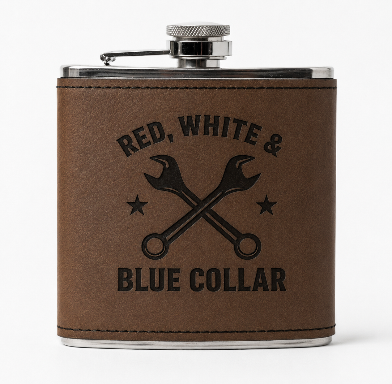 Red, White & Blue Collar Flask
