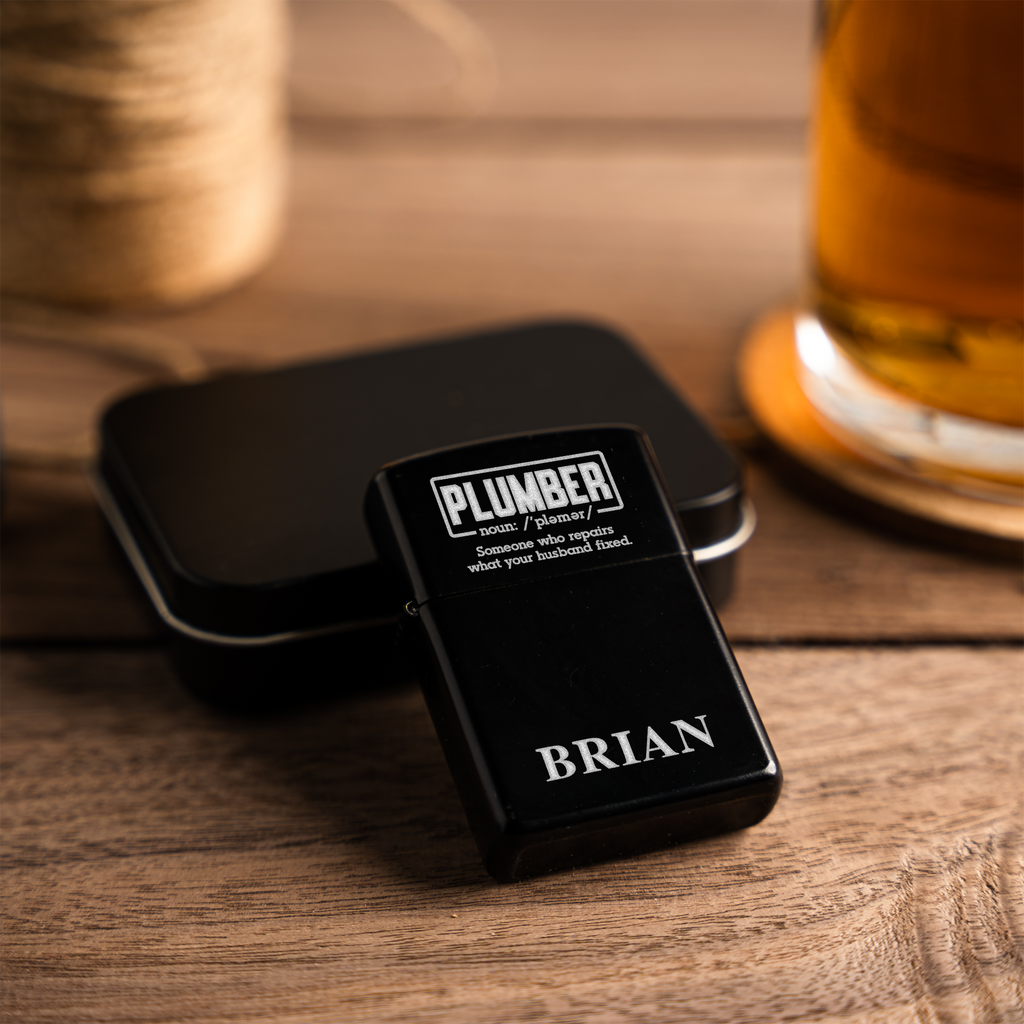 Personalized Engraved Plumber Lighter, Personalized Gift for Him, Custom Name Lighter, Plumber Gift Lighter for Men