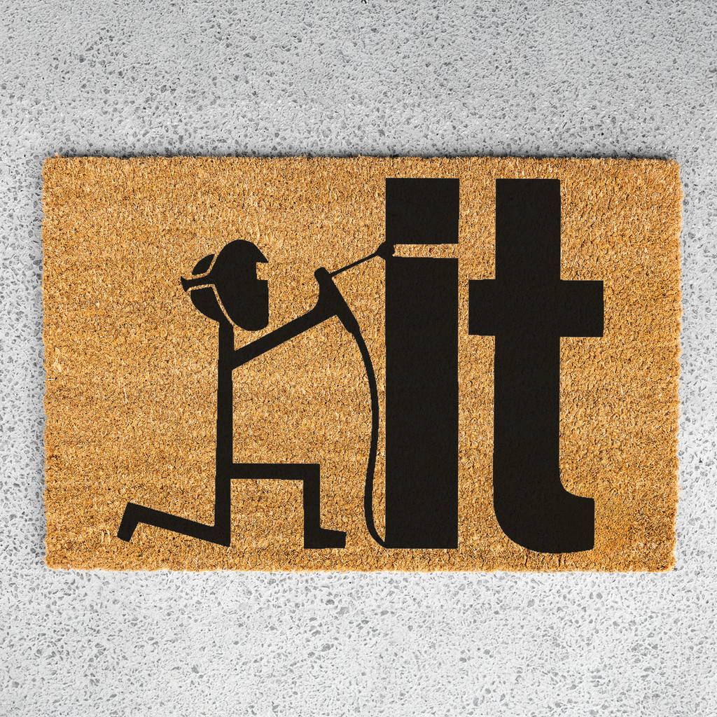 Funny Welder Coir Doormat