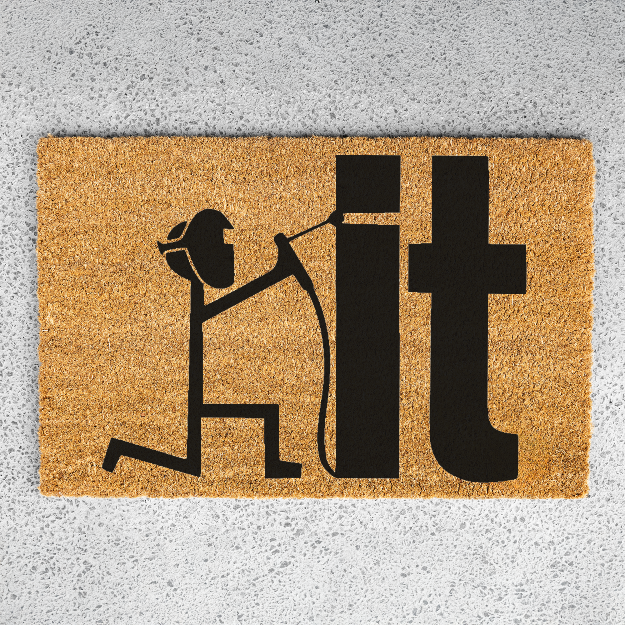 Funny Welder Coir Doormat
