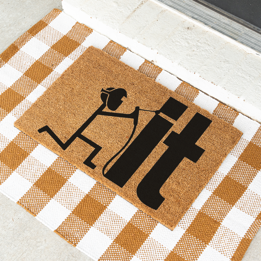 Funny Welder Coir Doormat