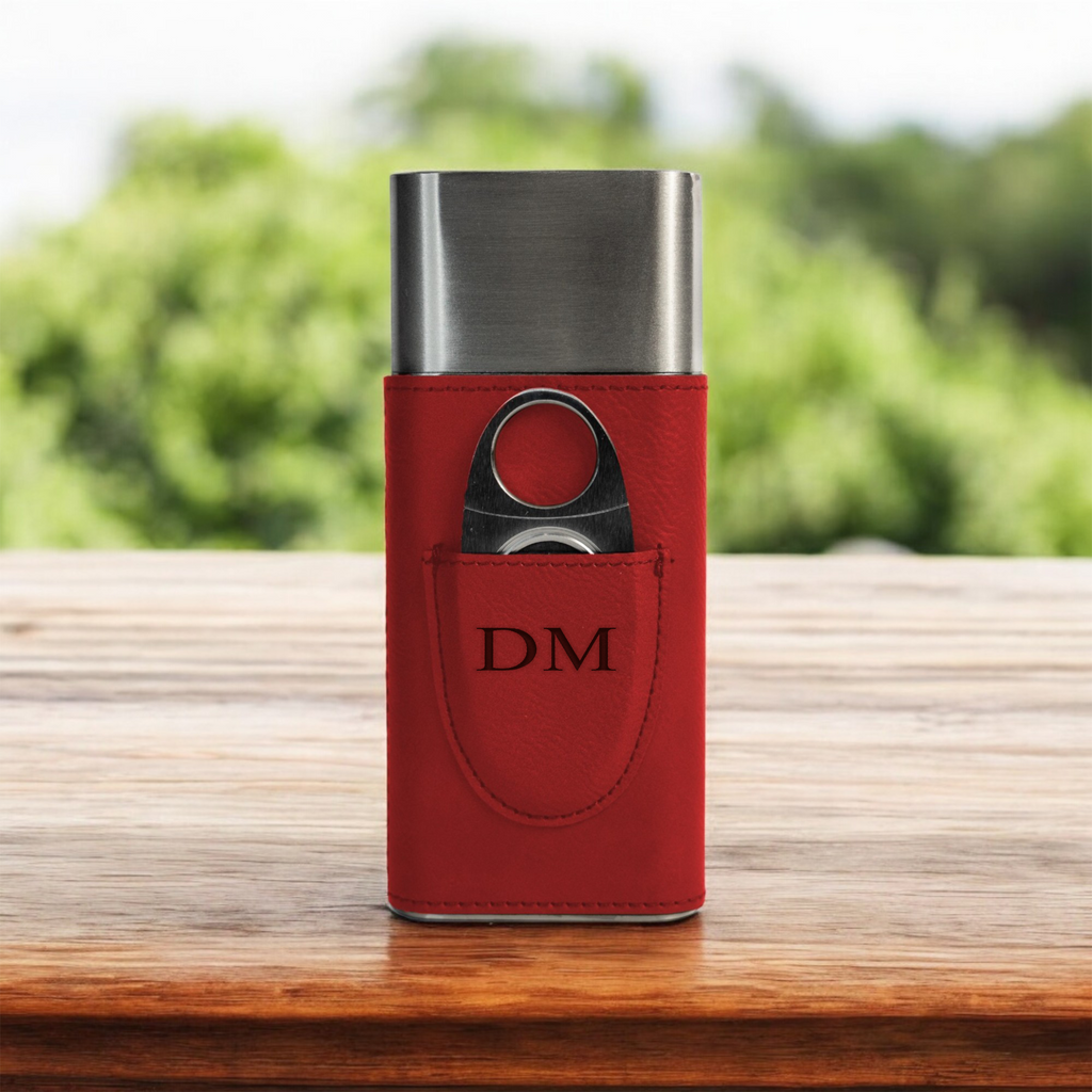 Elegant Cigar Holder for Men, Personalized Gift with Monogrammed Initials, Perfect for Father's Day, Engraved Custom Cigar Holder Initials