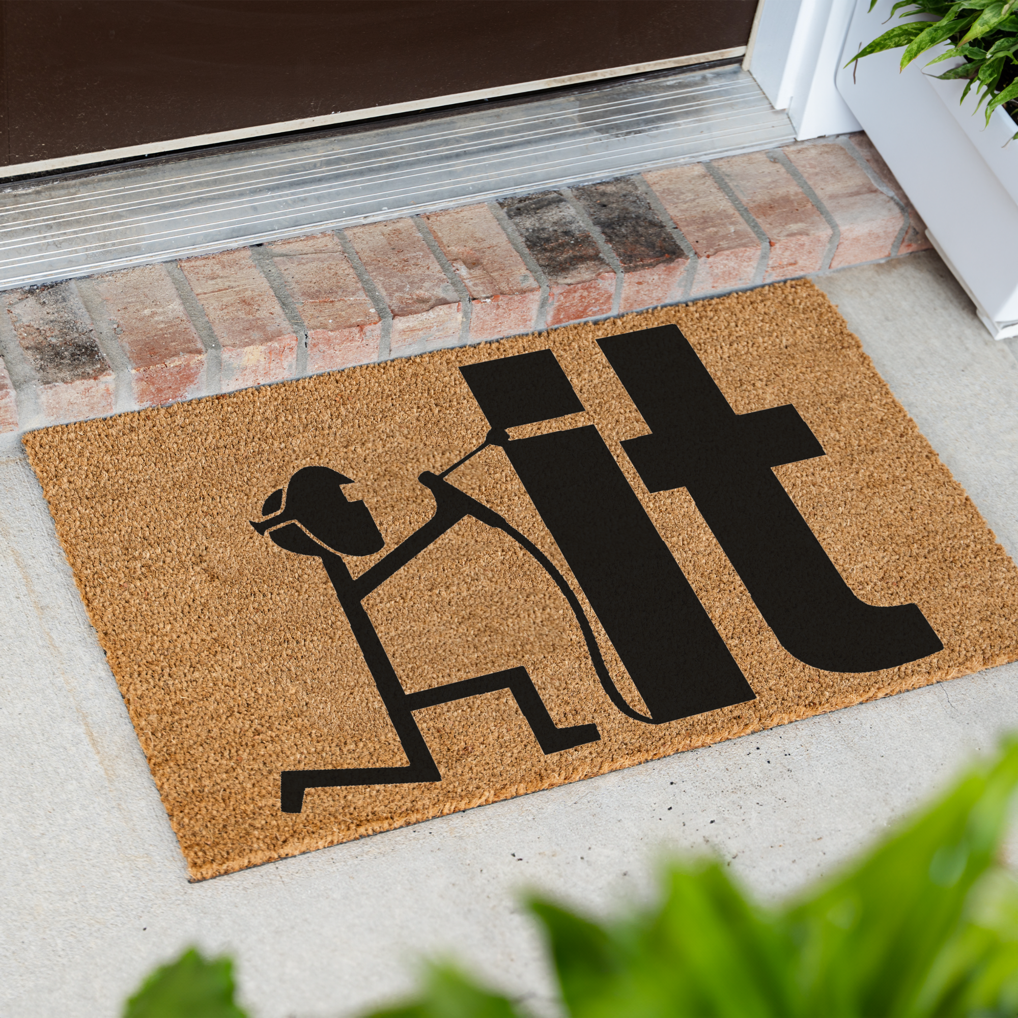 Funny Welder Coir Doormat