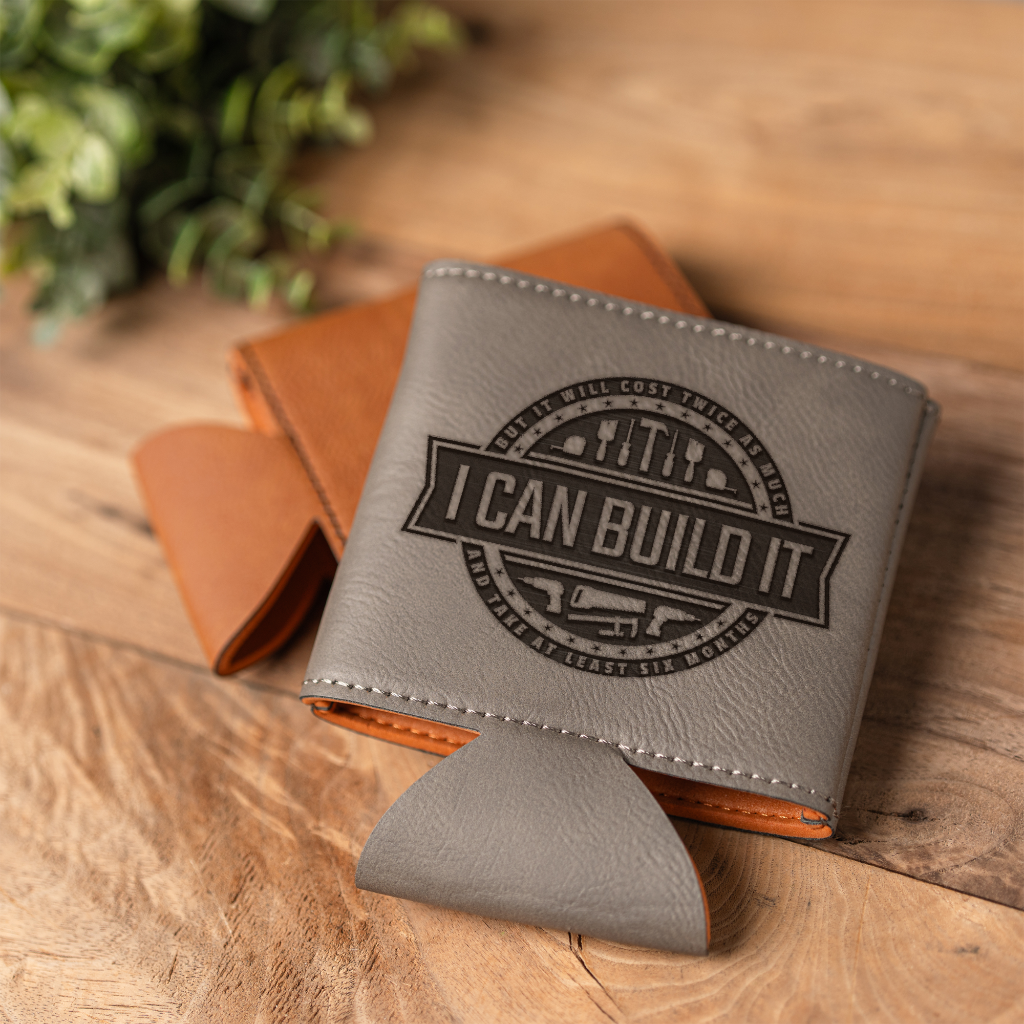Leather Beverage Holder with Fun DIY Design