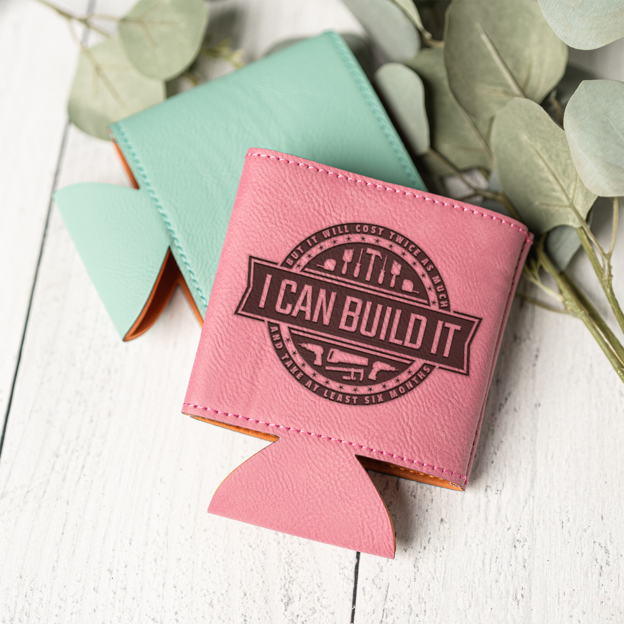 Leather Beverage Holder with Fun DIY Design