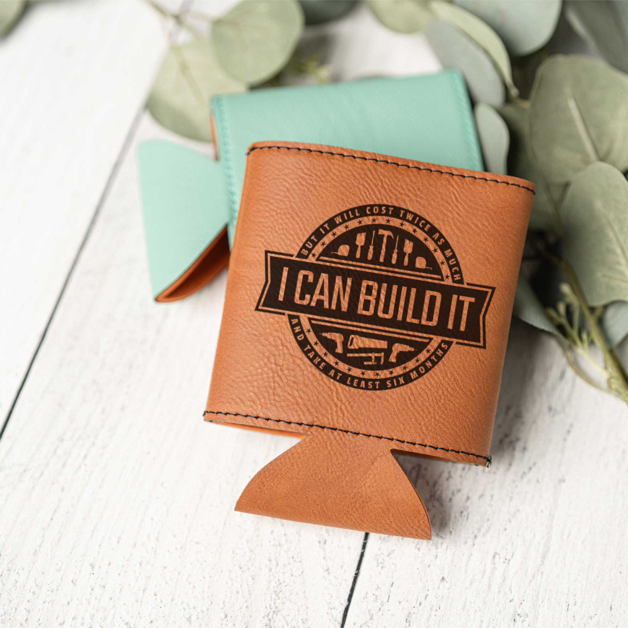 Leather Beverage Holder with Fun DIY Design