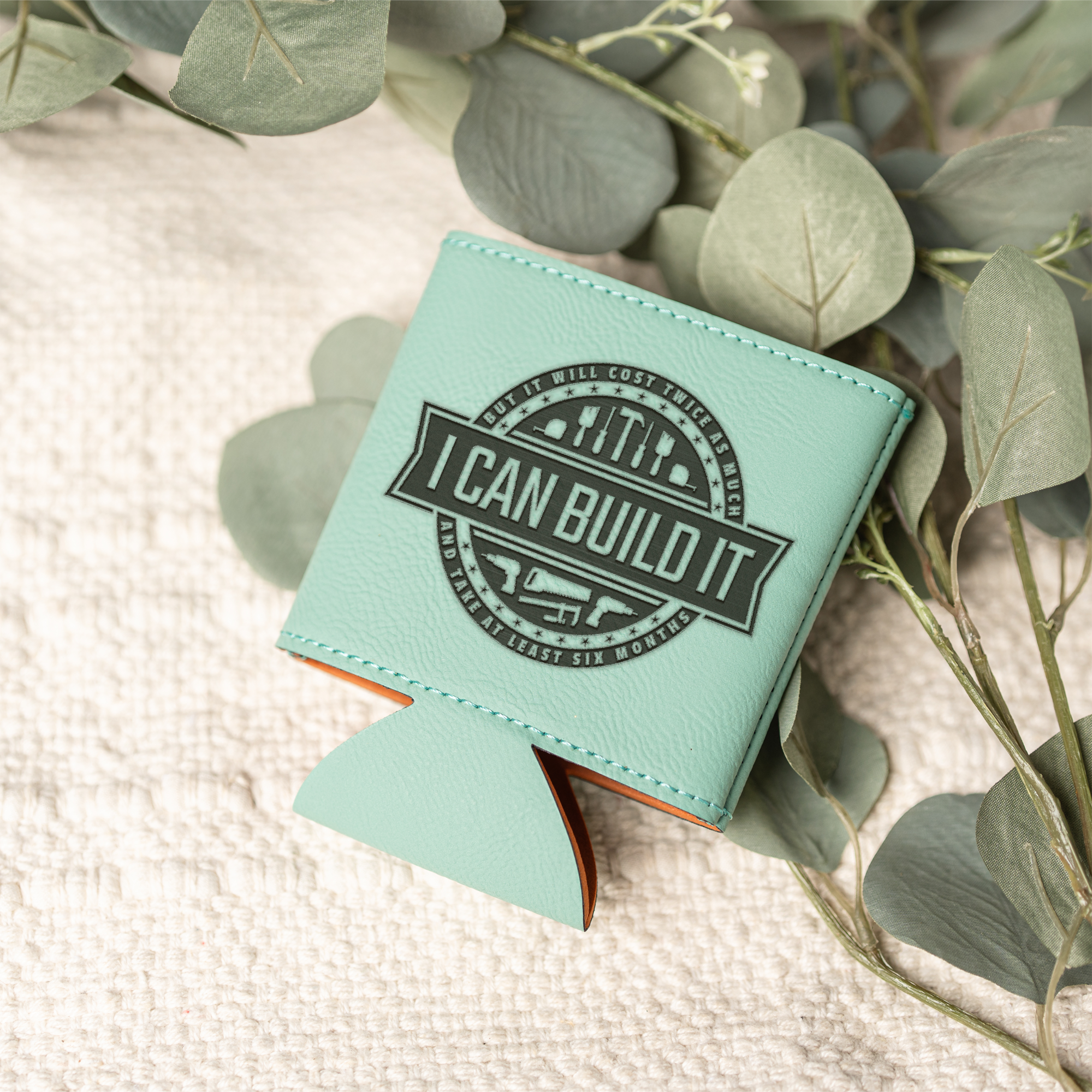 Leather Beverage Holder with Fun DIY Design
