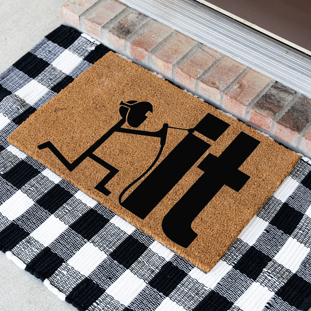 Funny Welder Coir Doormat