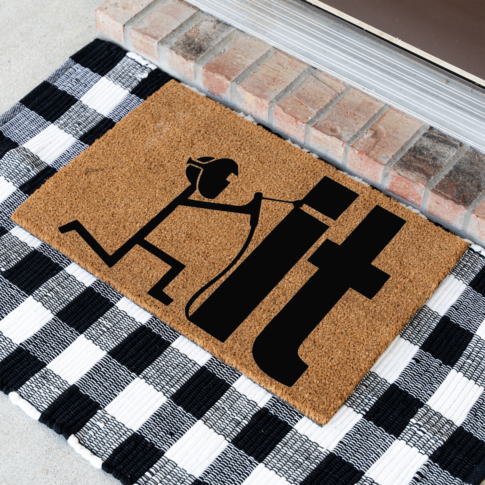 Funny Welder Coir Doormat