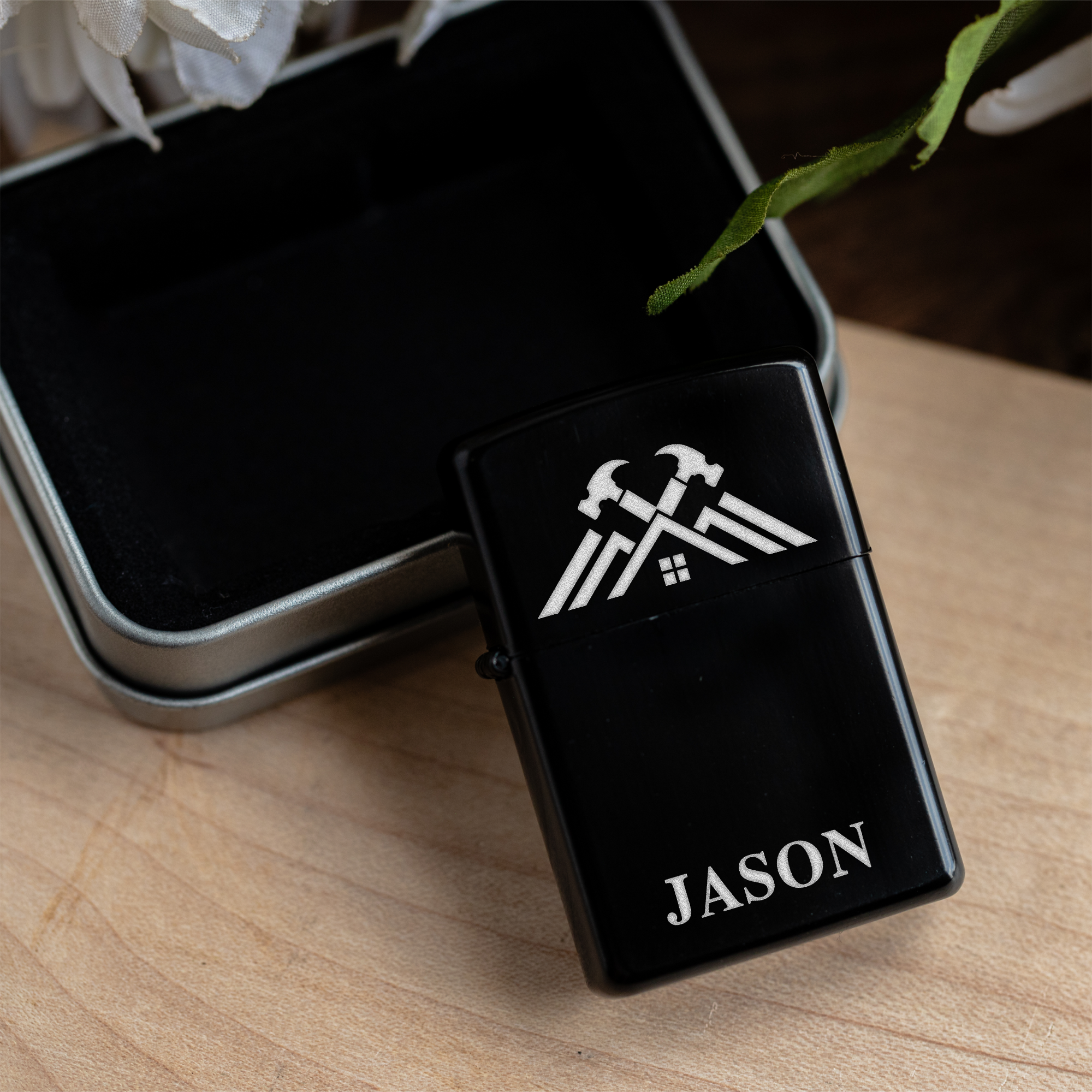 Engraved Custom Lighter for Men, Personalized Name Gift, Ideal for Fathers Day, Construction Gift Engraved Lighter for Men