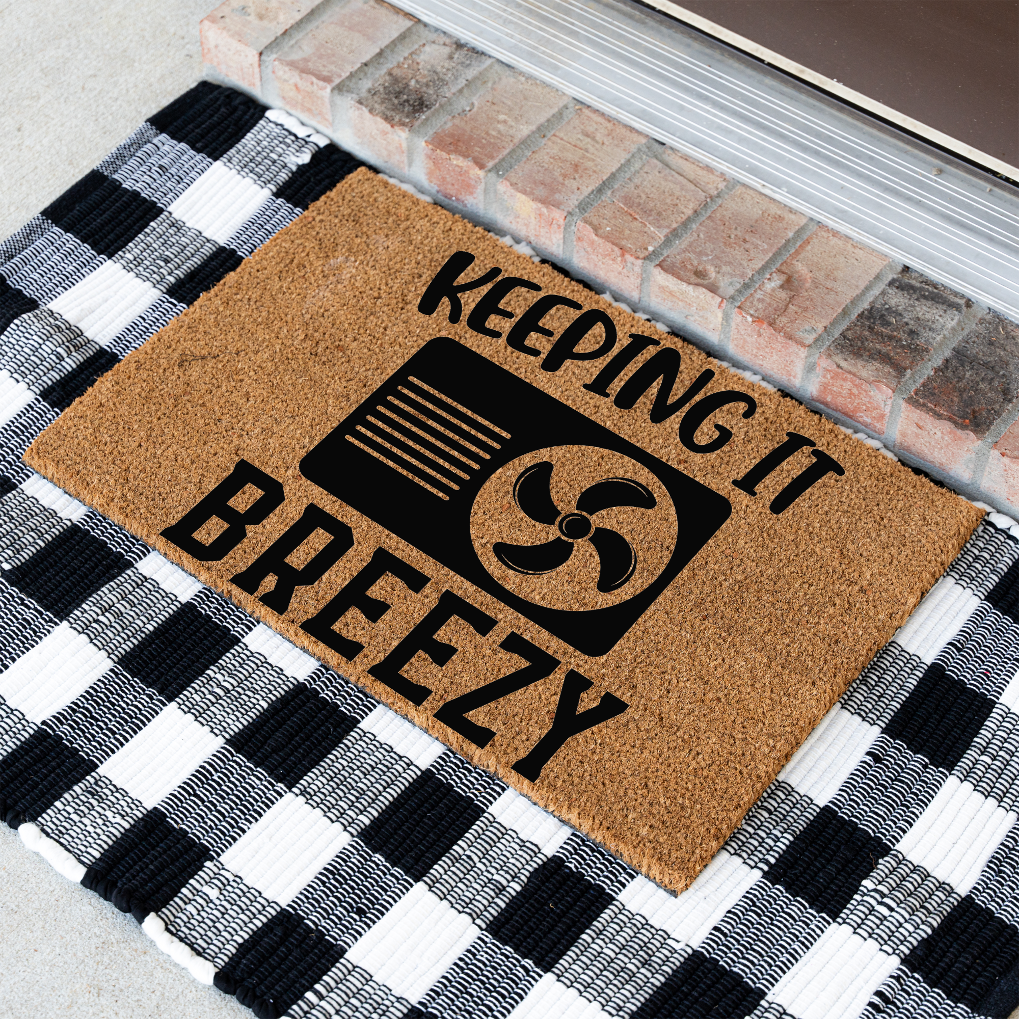 Keeping It Breezy HVAC Coir Doormat