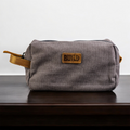 Build Toiletry Bag Dopp Kit with Leather Patch