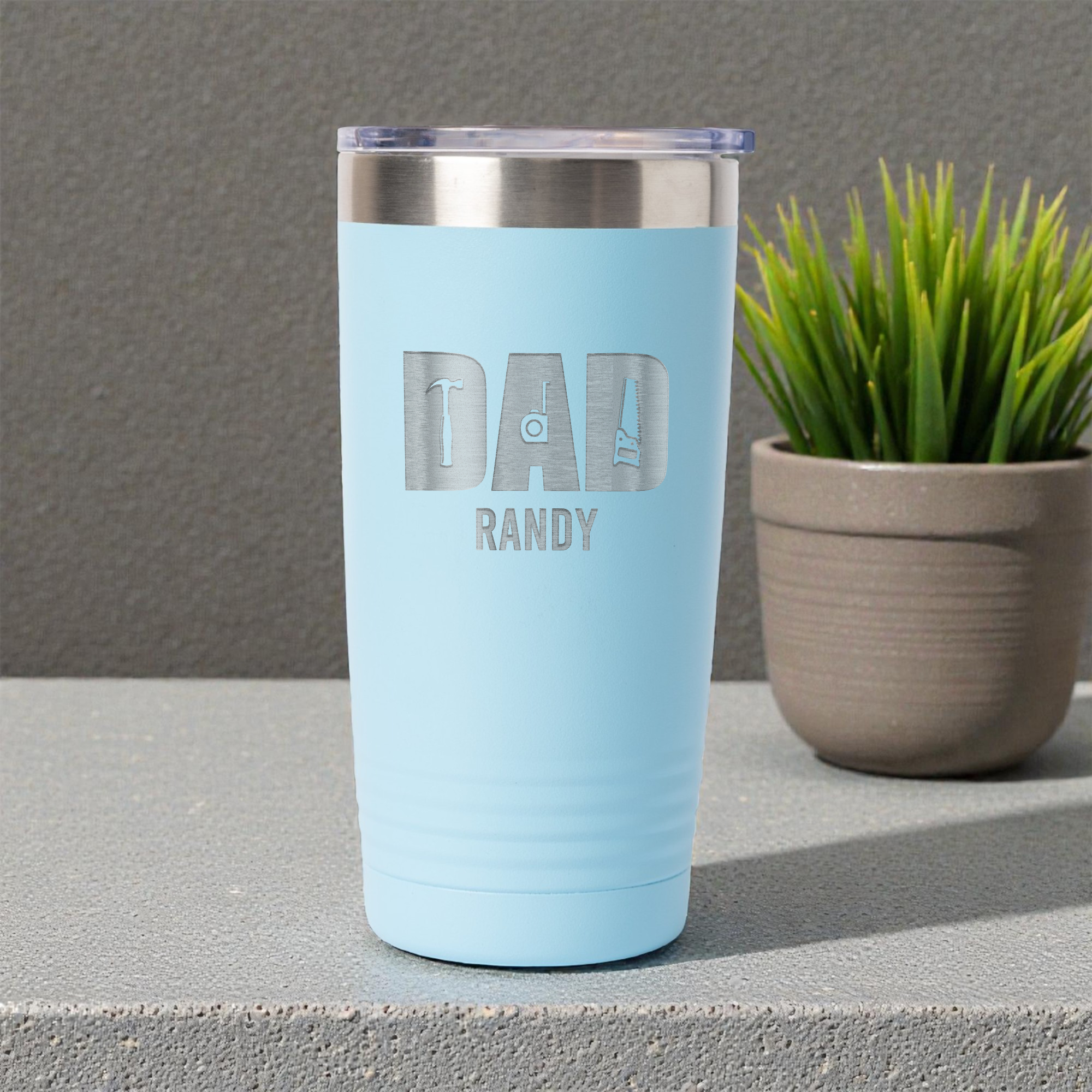 Custom Engraved Tools Tumbler for Dad