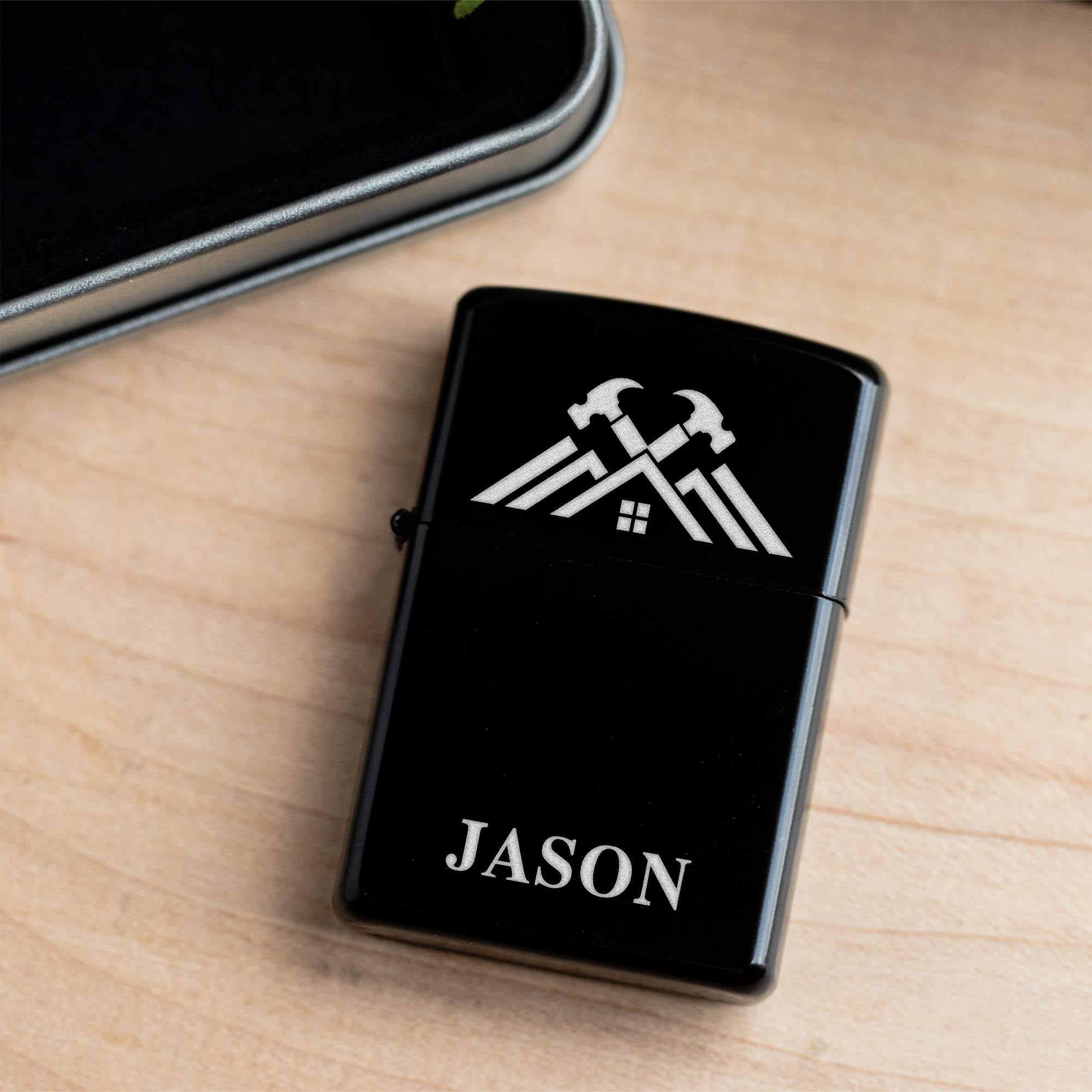 Engraved Custom Lighter for Men, Personalized Name Gift, Ideal for Fathers Day, Construction Gift Engraved Lighter for Men