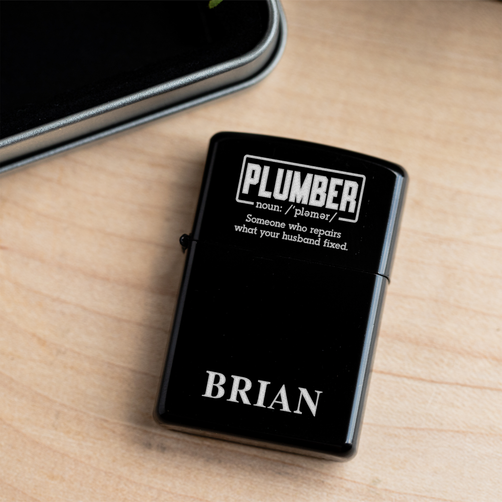 Personalized Engraved Plumber Lighter, Personalized Gift for Him, Custom Name Lighter, Plumber Gift Lighter for Men