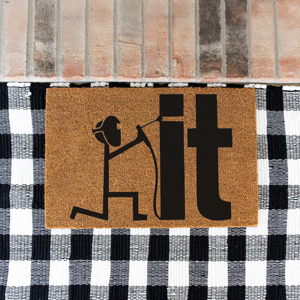 Funny Welder Coir Doormat