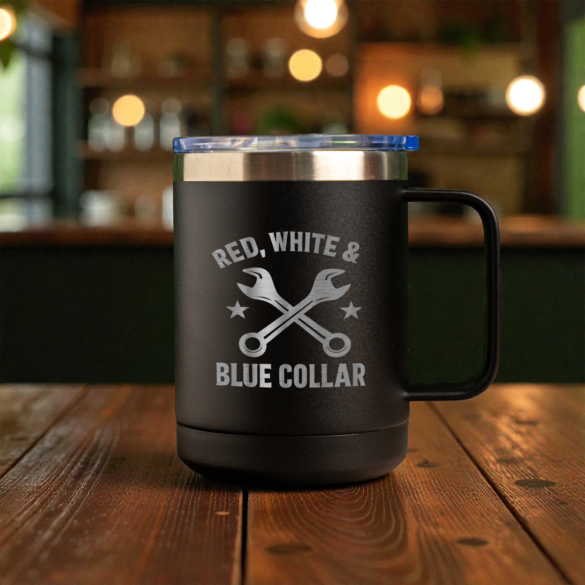 Red, White & Blue Collar - 15oz Stainless Steel Mug